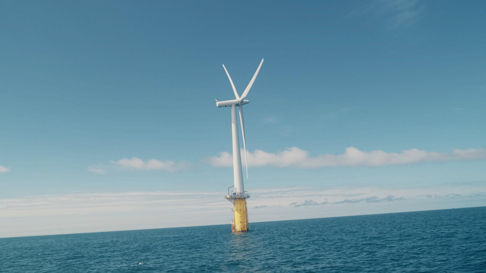 Offshore wind turbine in the North Sea