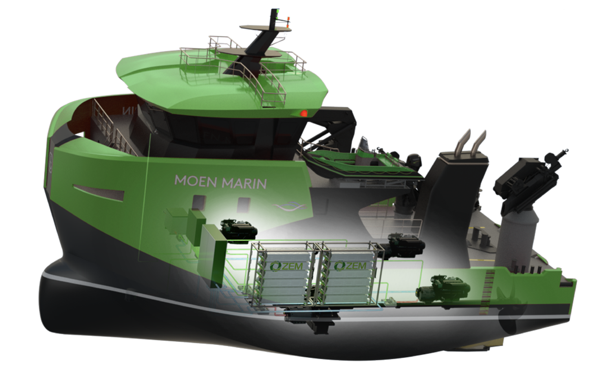 Graphic of marine workboat