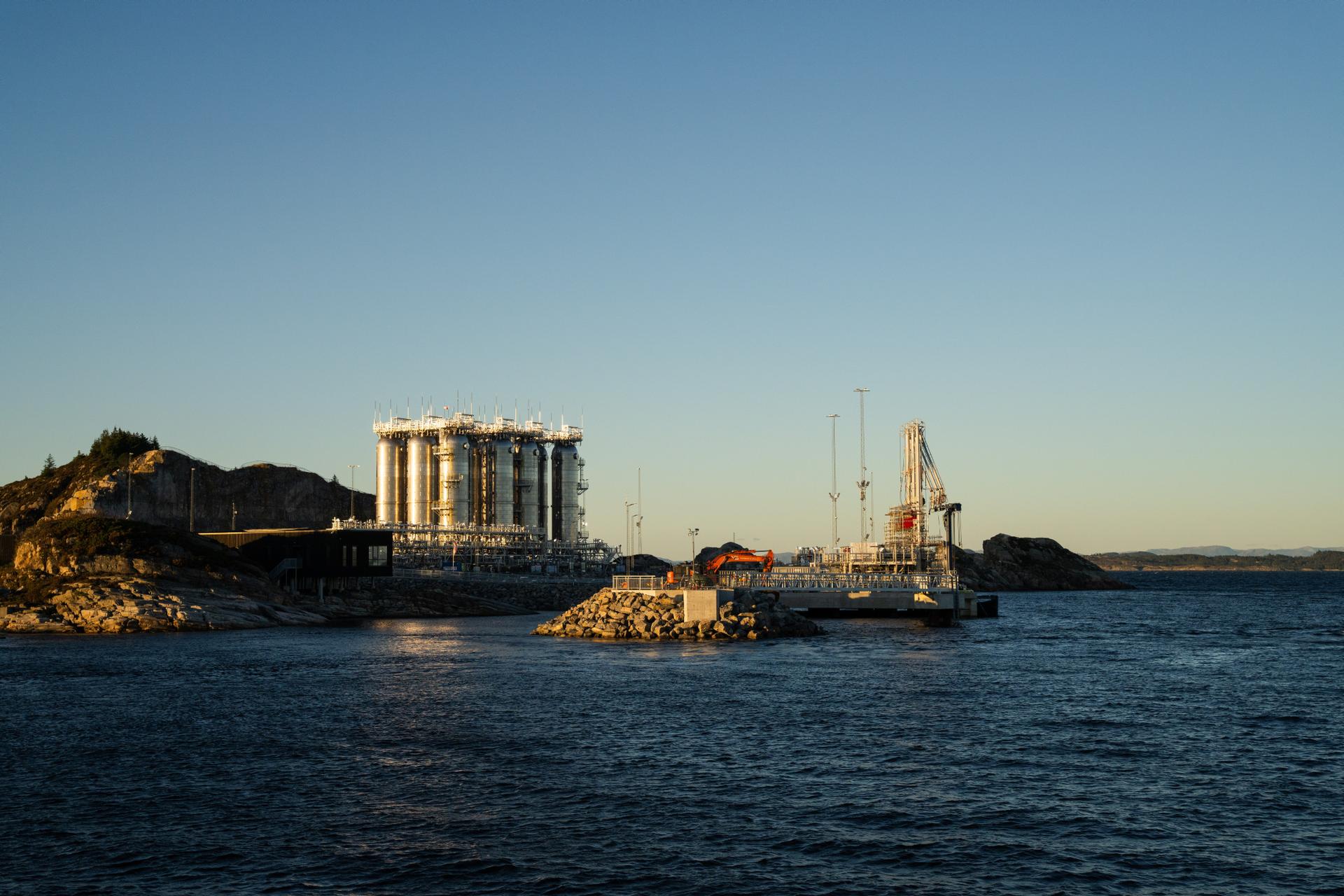 View of CO2 storage tanks