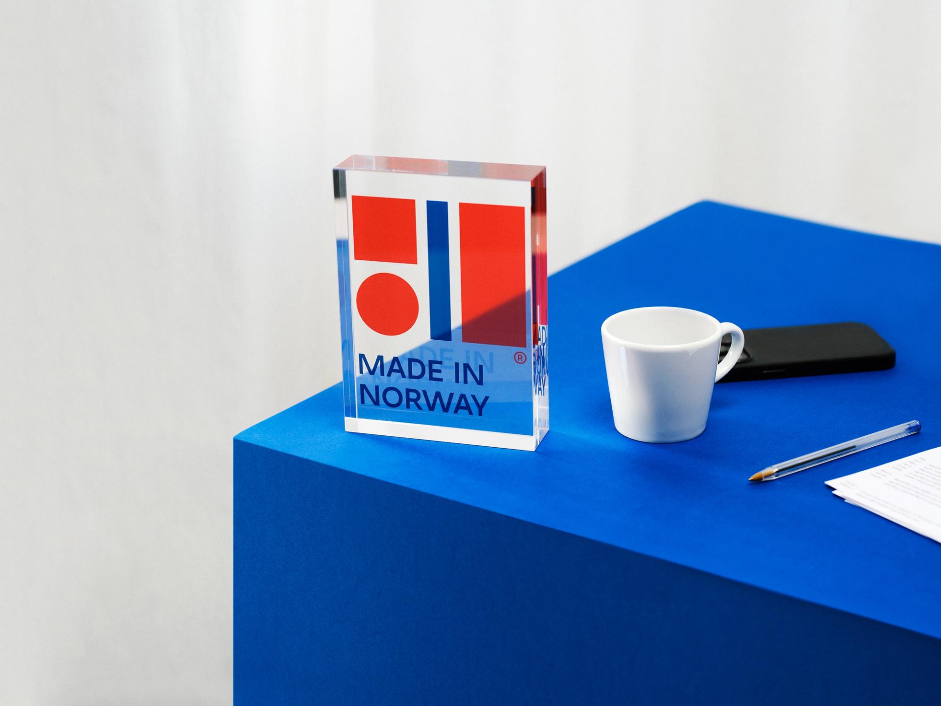 Made in Norway origin label statuette