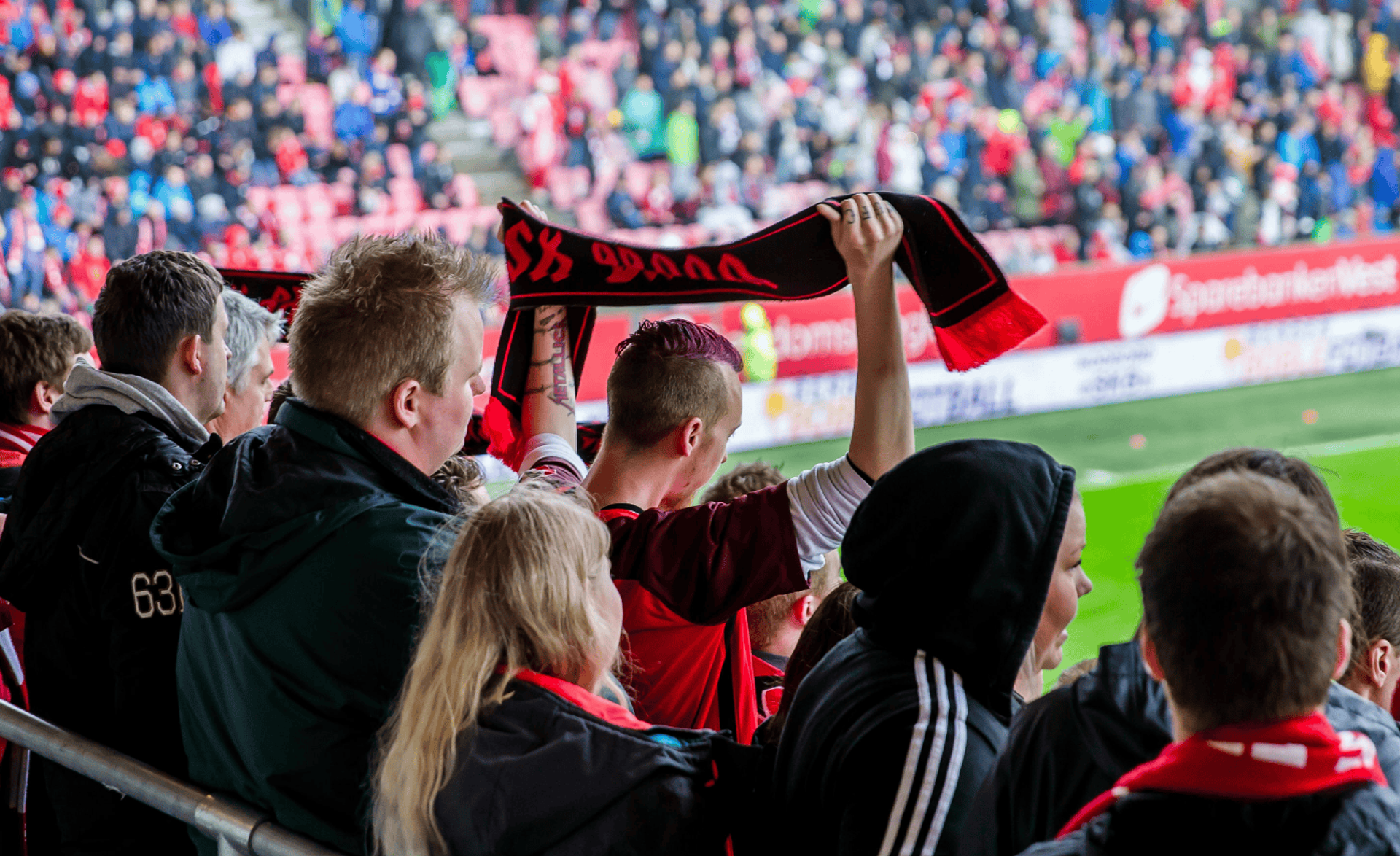 Audience at a football game.