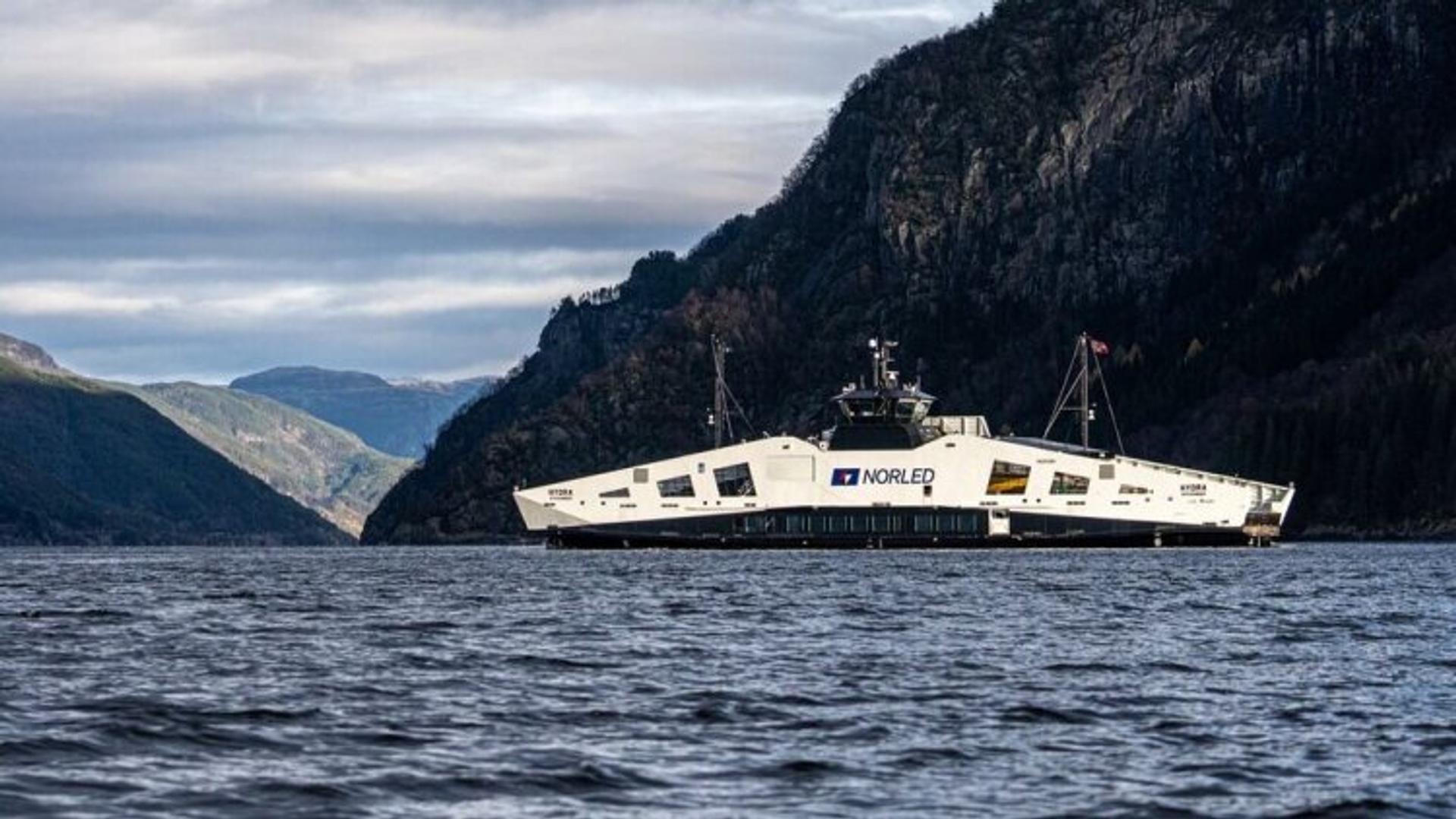 Boat in fjord