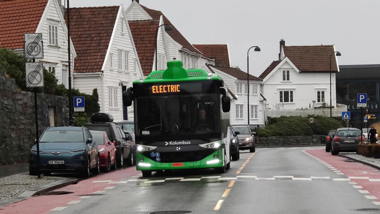 Electric bus driving