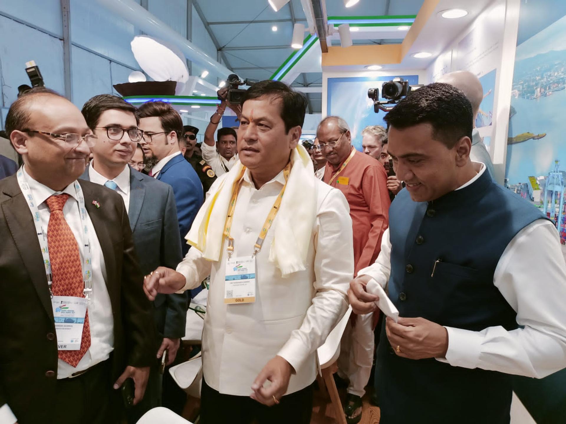 A group of men talking