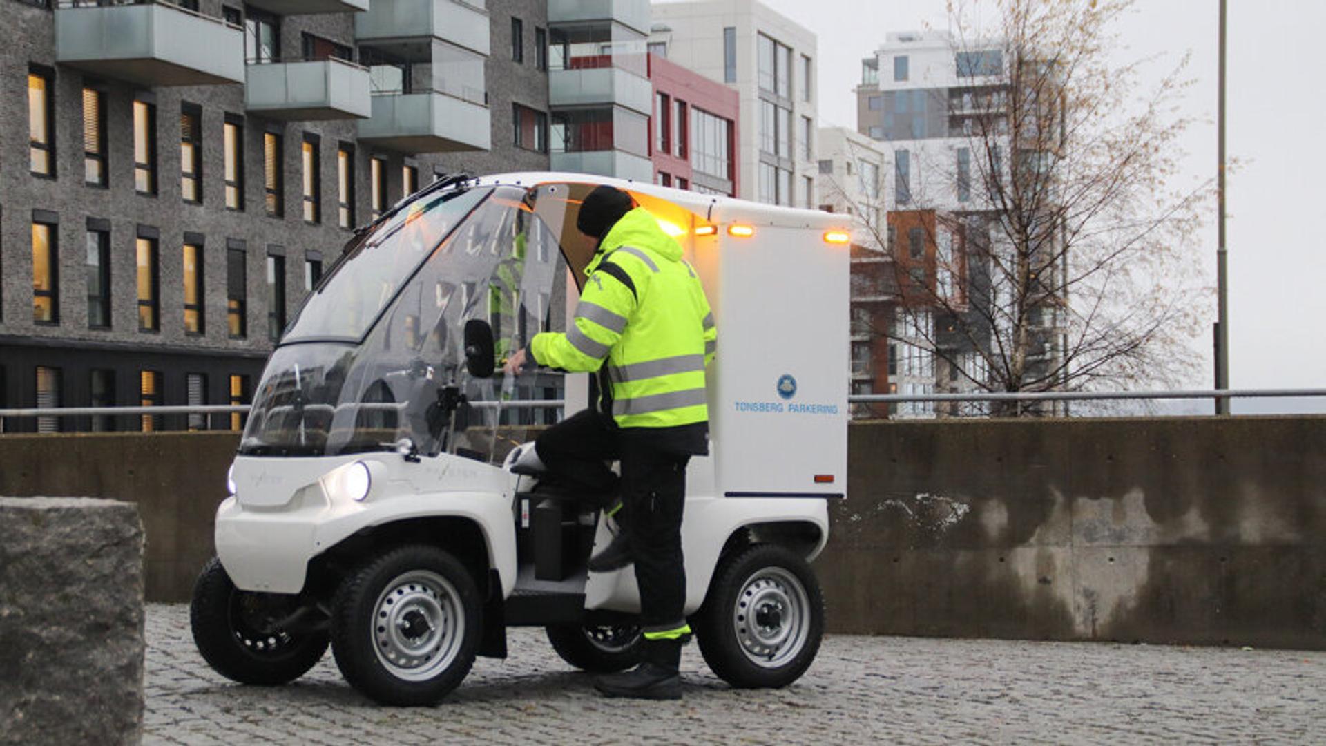 Man entering smart vehicle