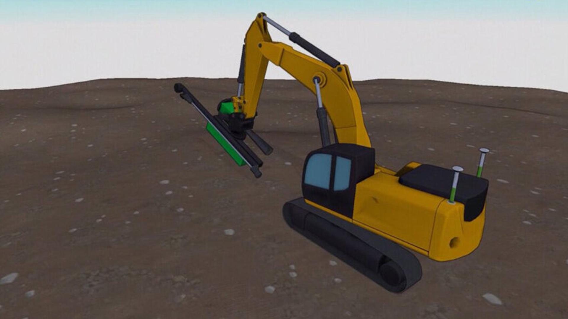 Digital model of excavator