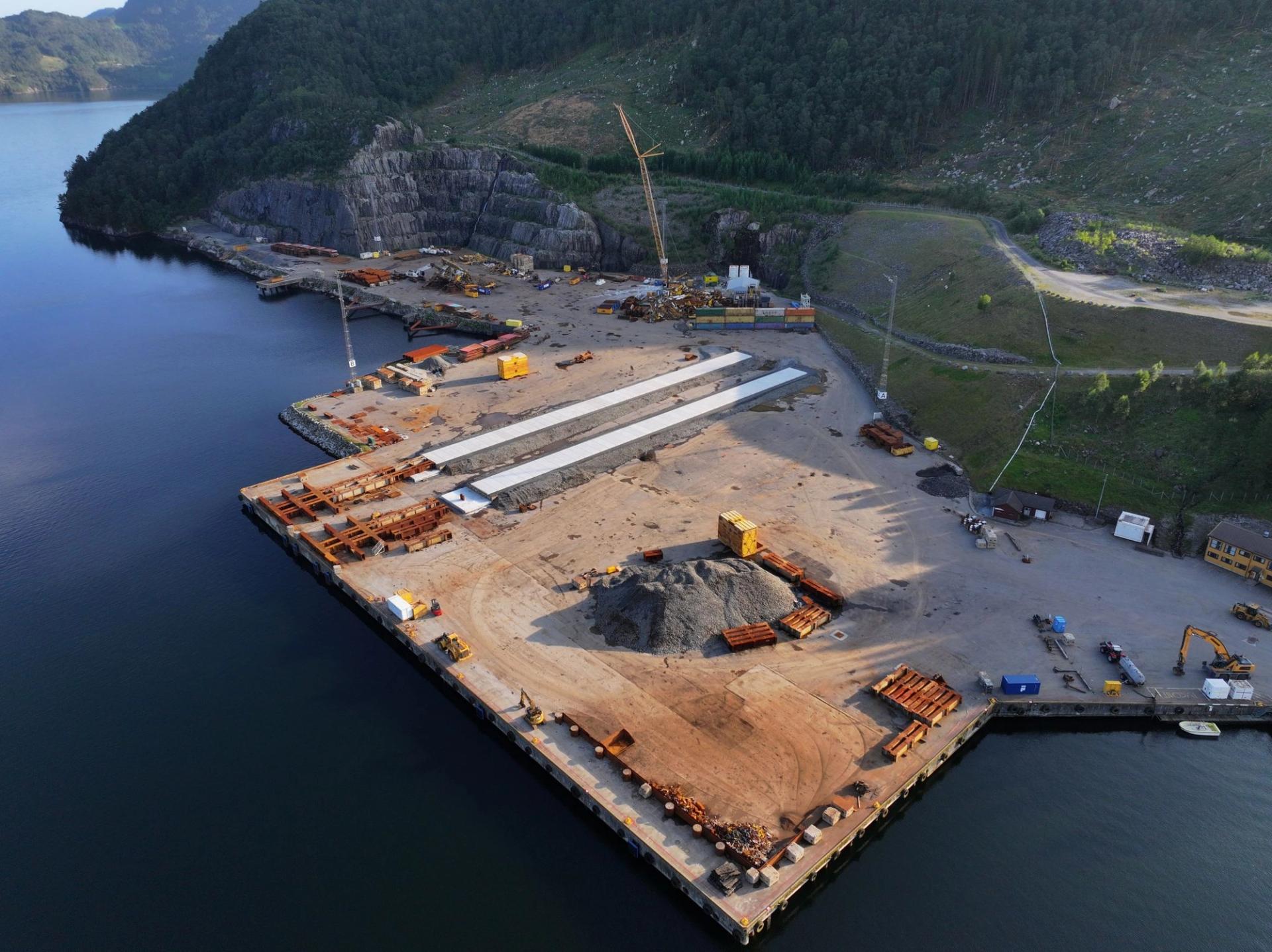 aerial view of AF Gruppen Miljøbase Vats