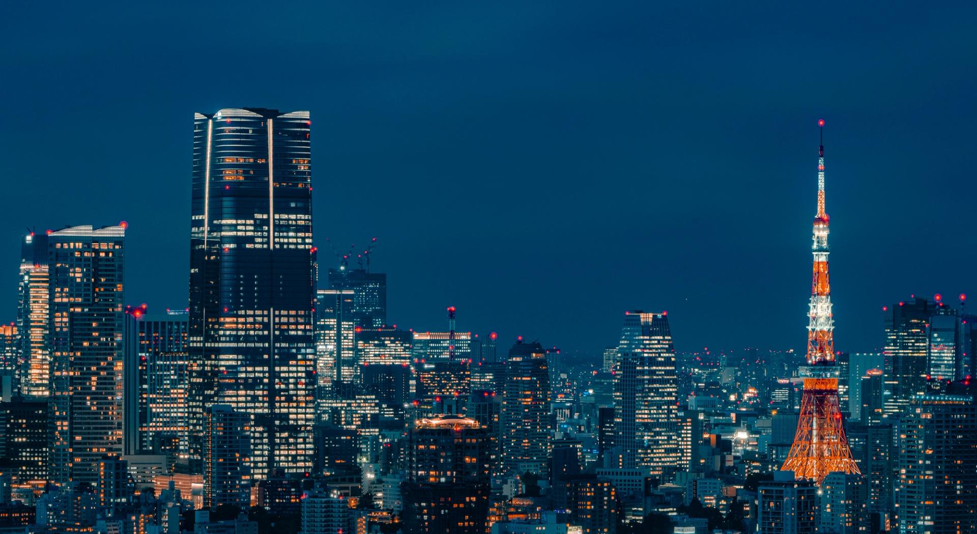 Tokyo skyline in the evening