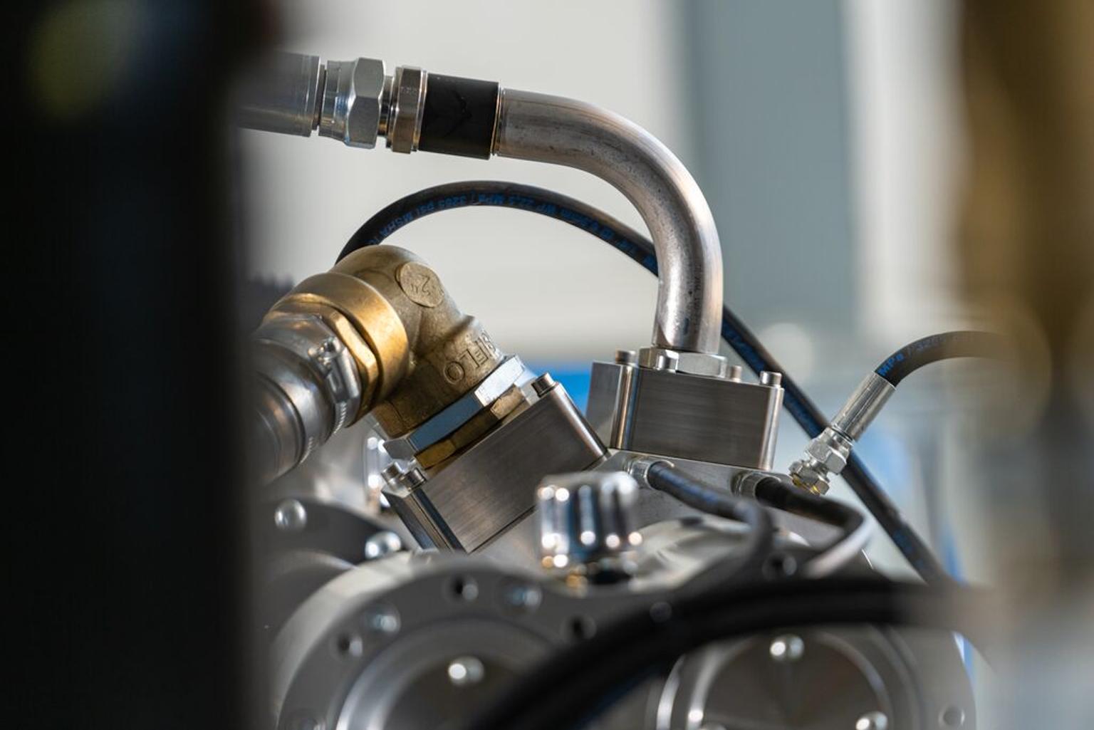 Close up of a hydrogen compressor