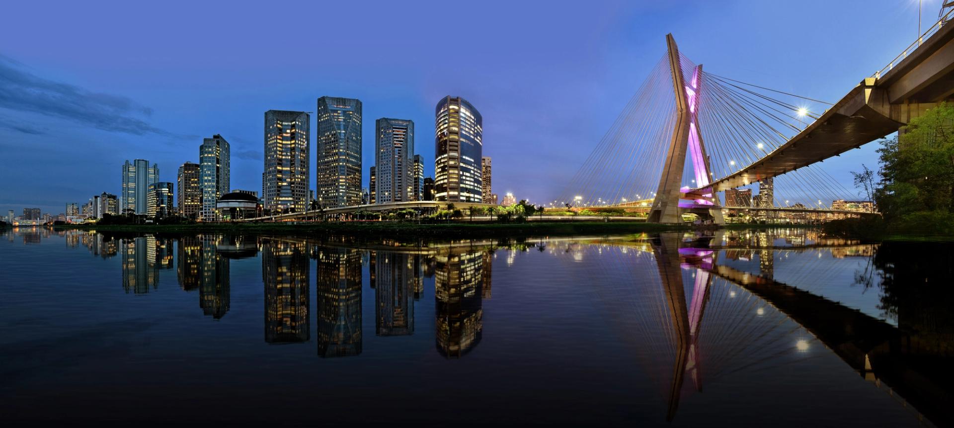 Sao Paolo skyline at the blue hour
