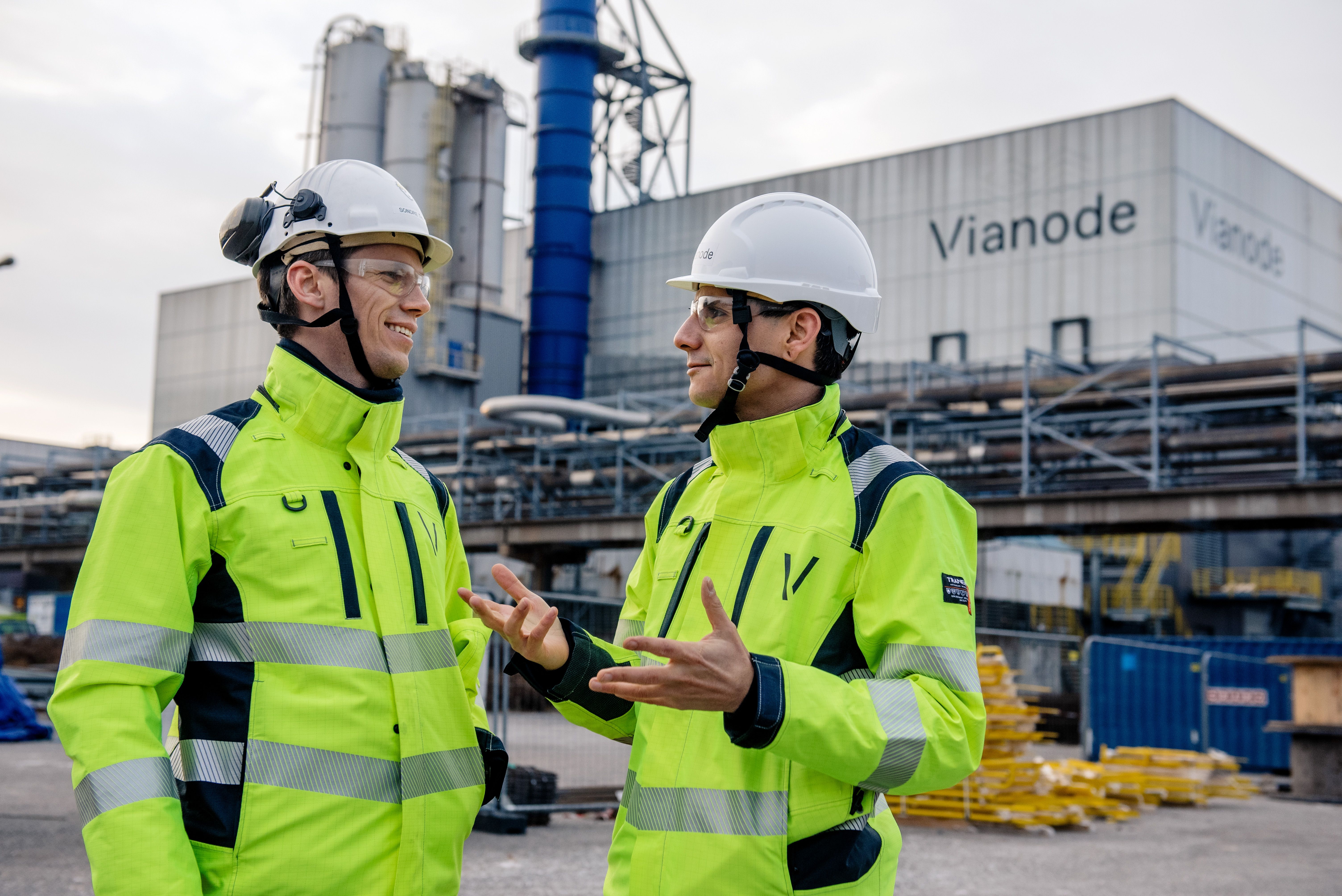 Vianode employees talking