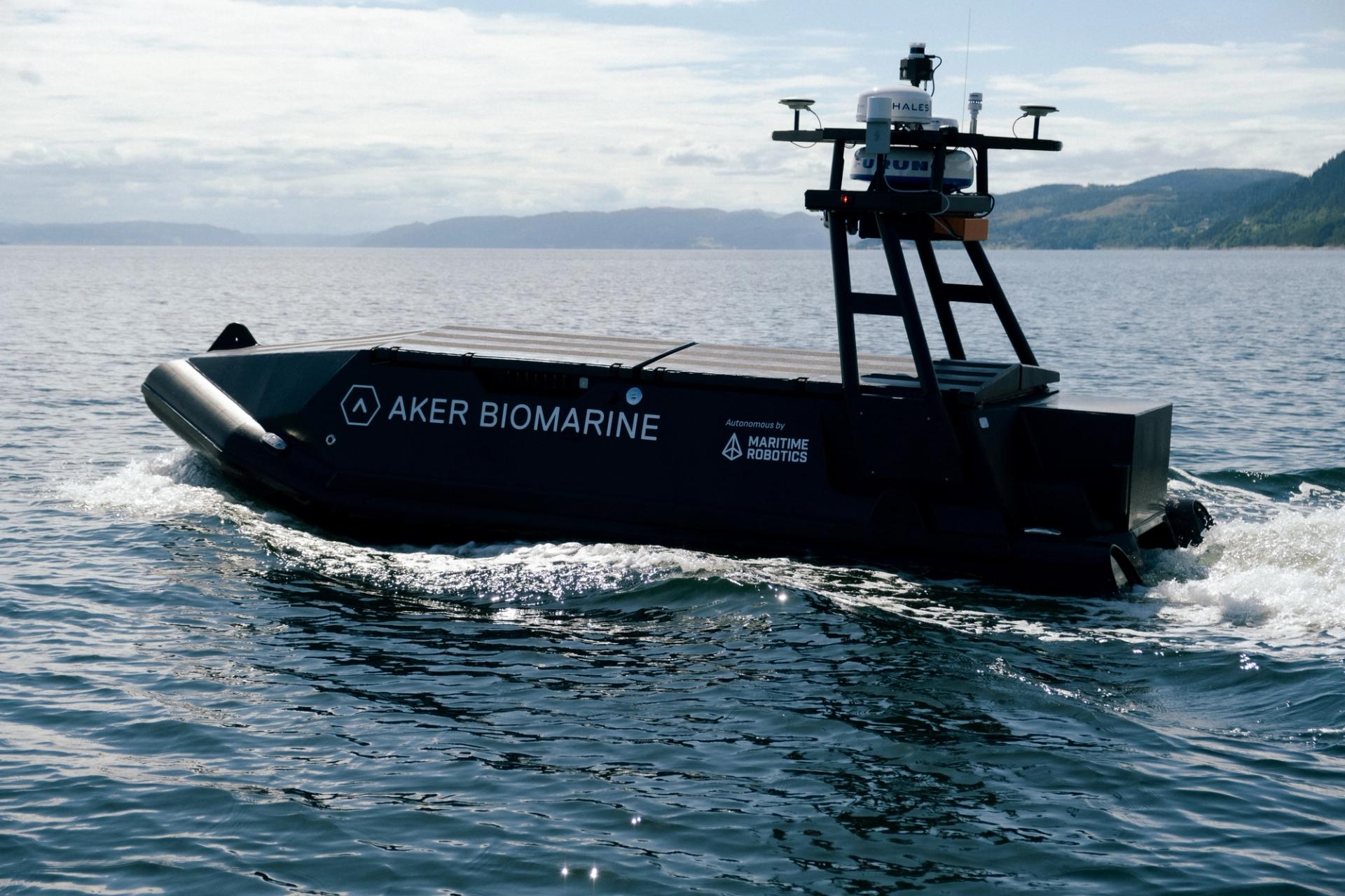 Unmanned surface vessel sailing in the ocean