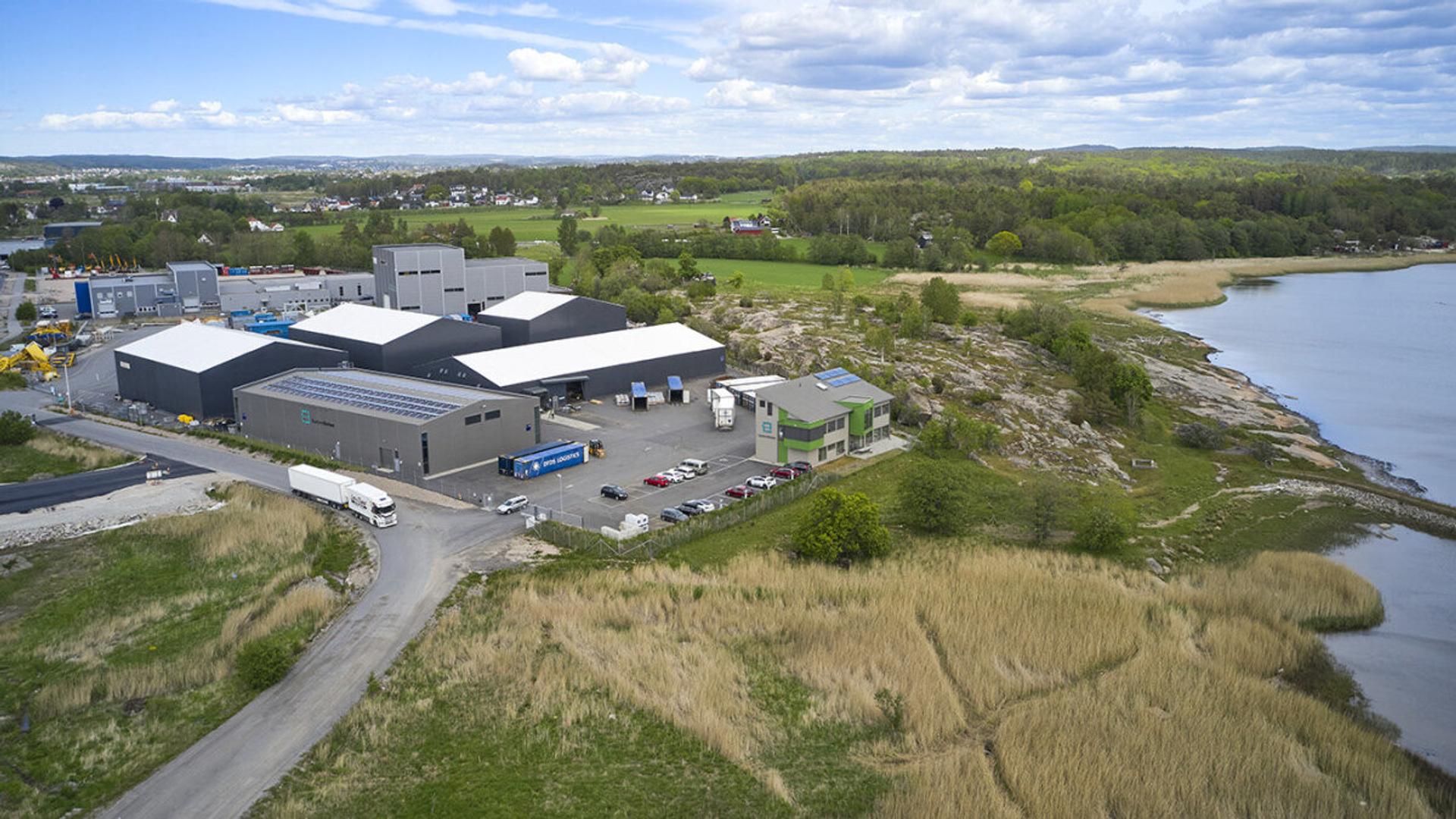 The HydroVolt battery recycling plant in Fredrikstad, Norway