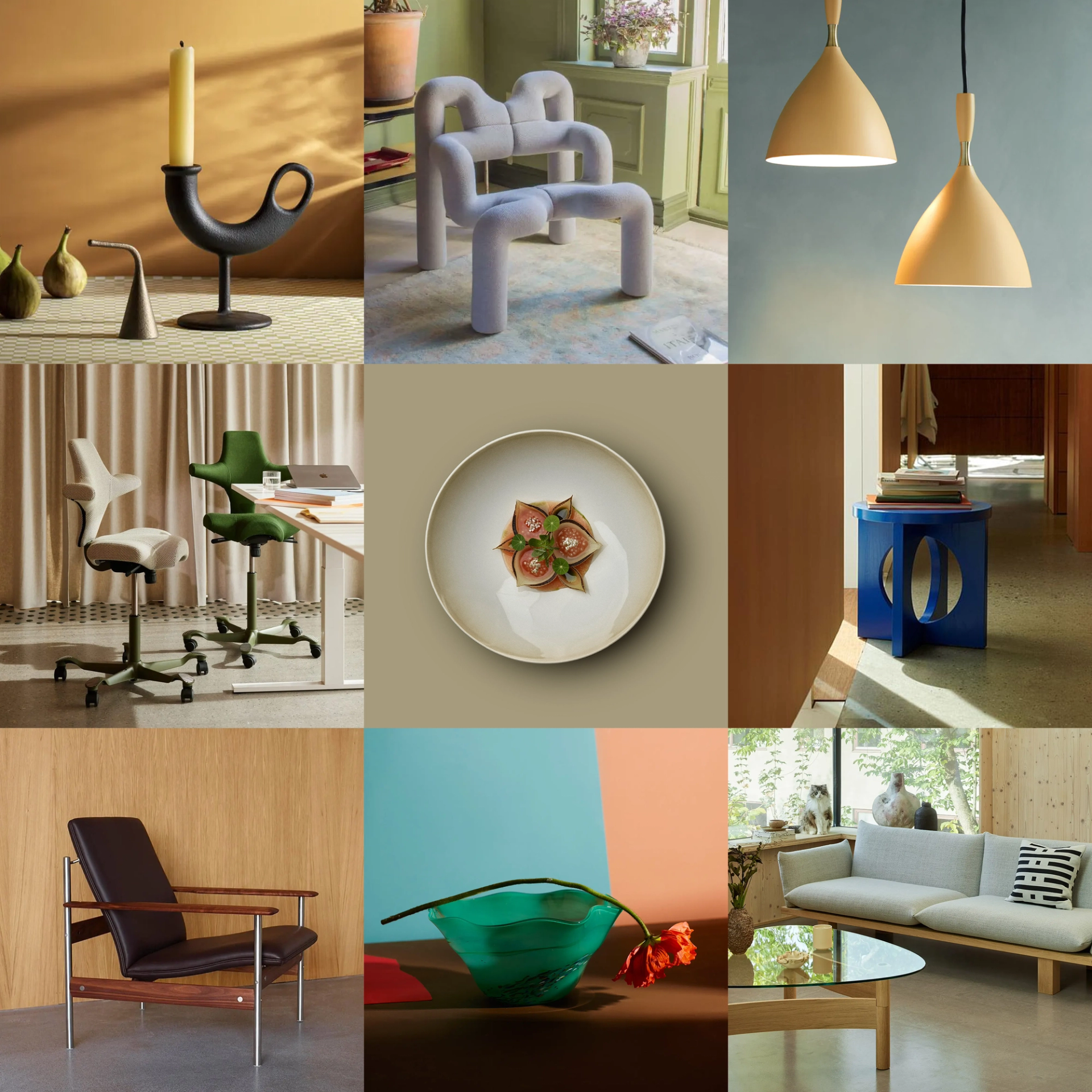 collage of Norwegian design products