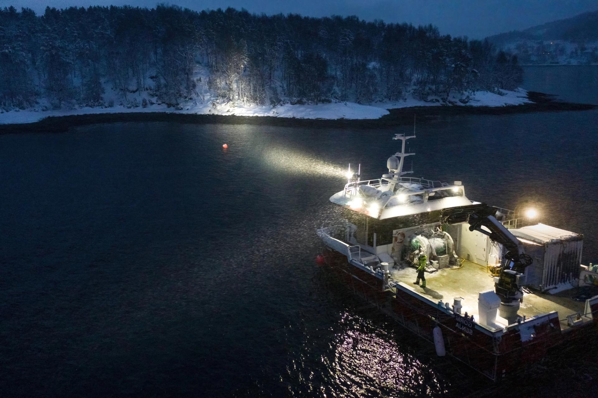 Light is needed at a offshore wind farm