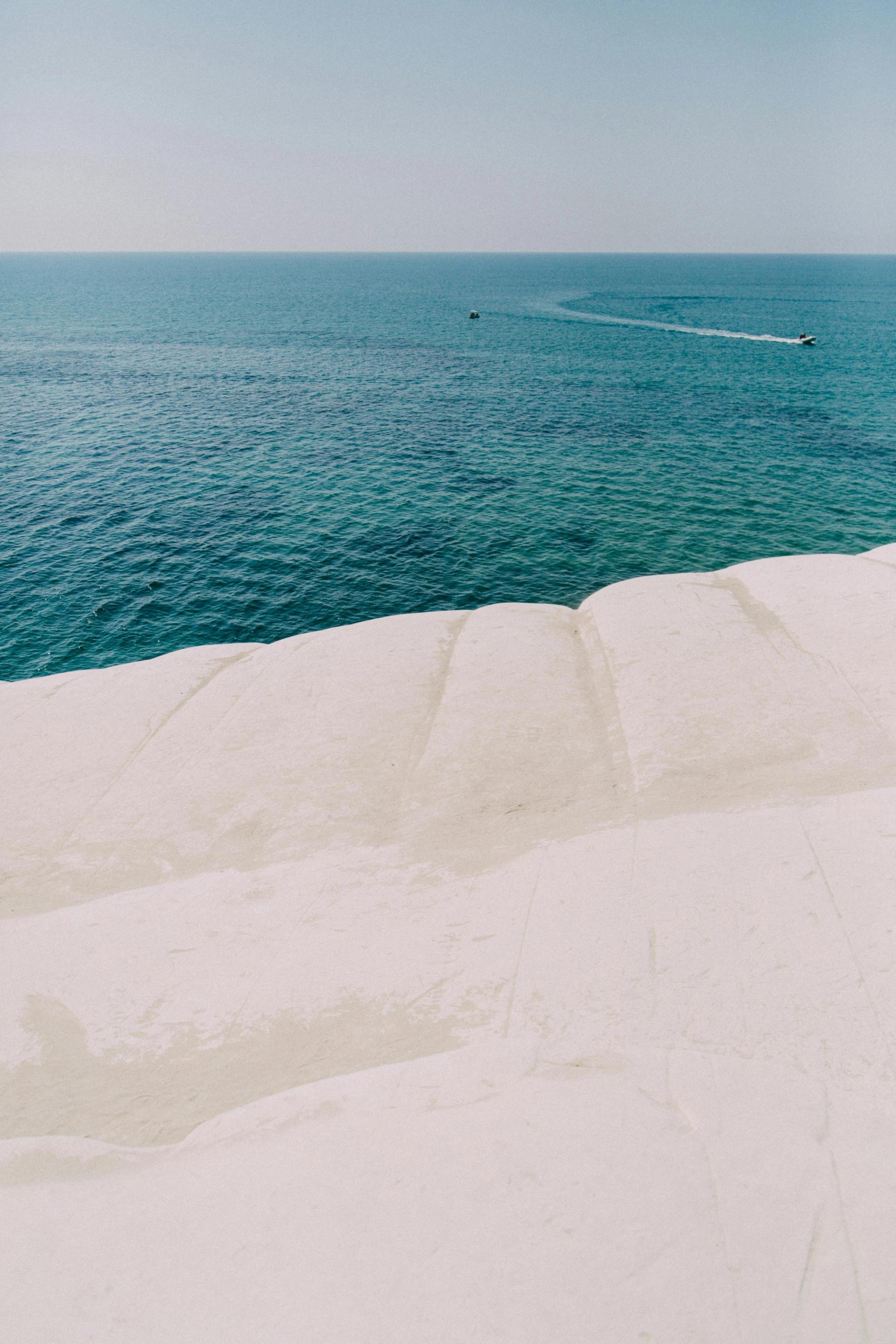 White rocks and turquoise sea in Sicily