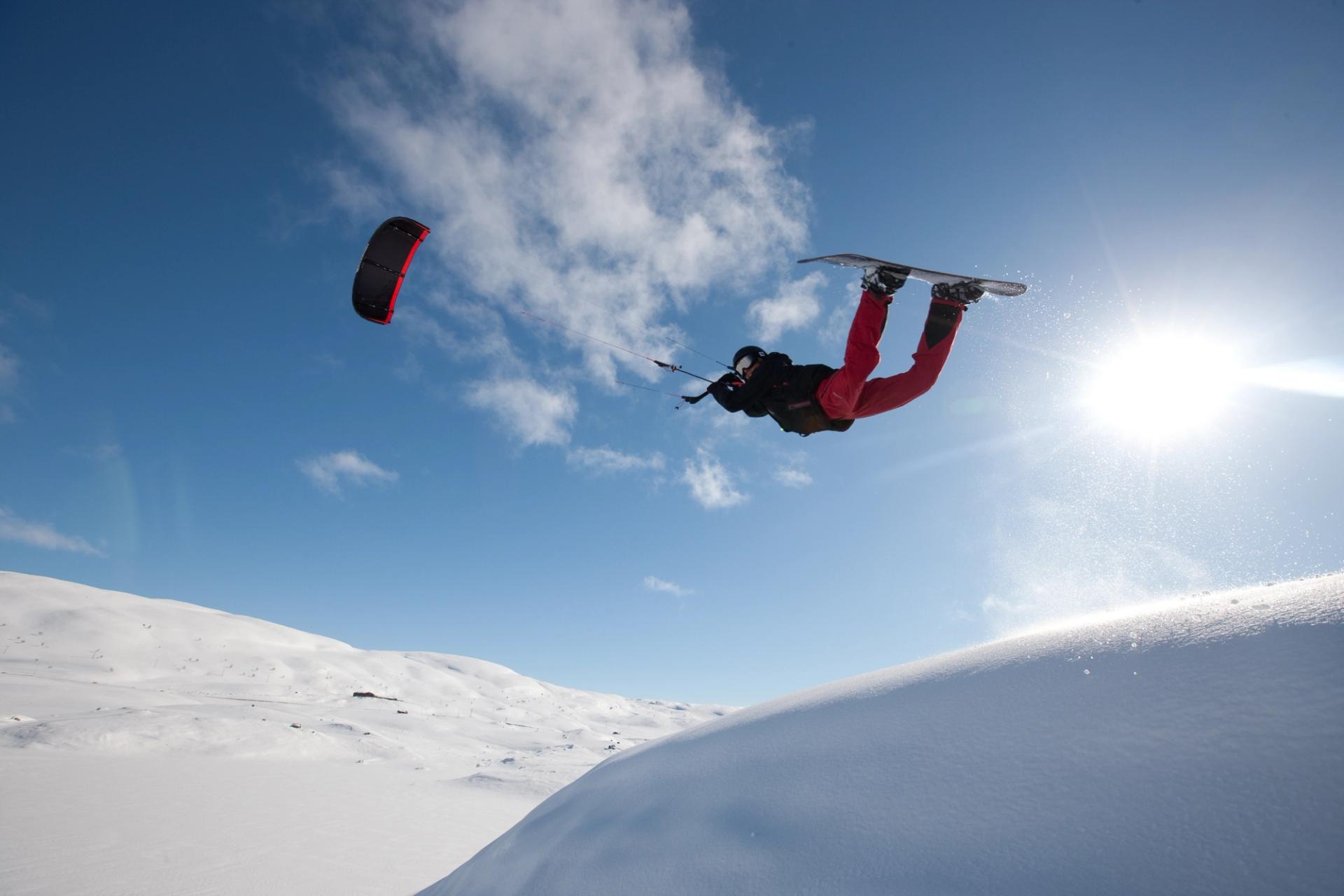 Kiteboarding at Haukelifjell