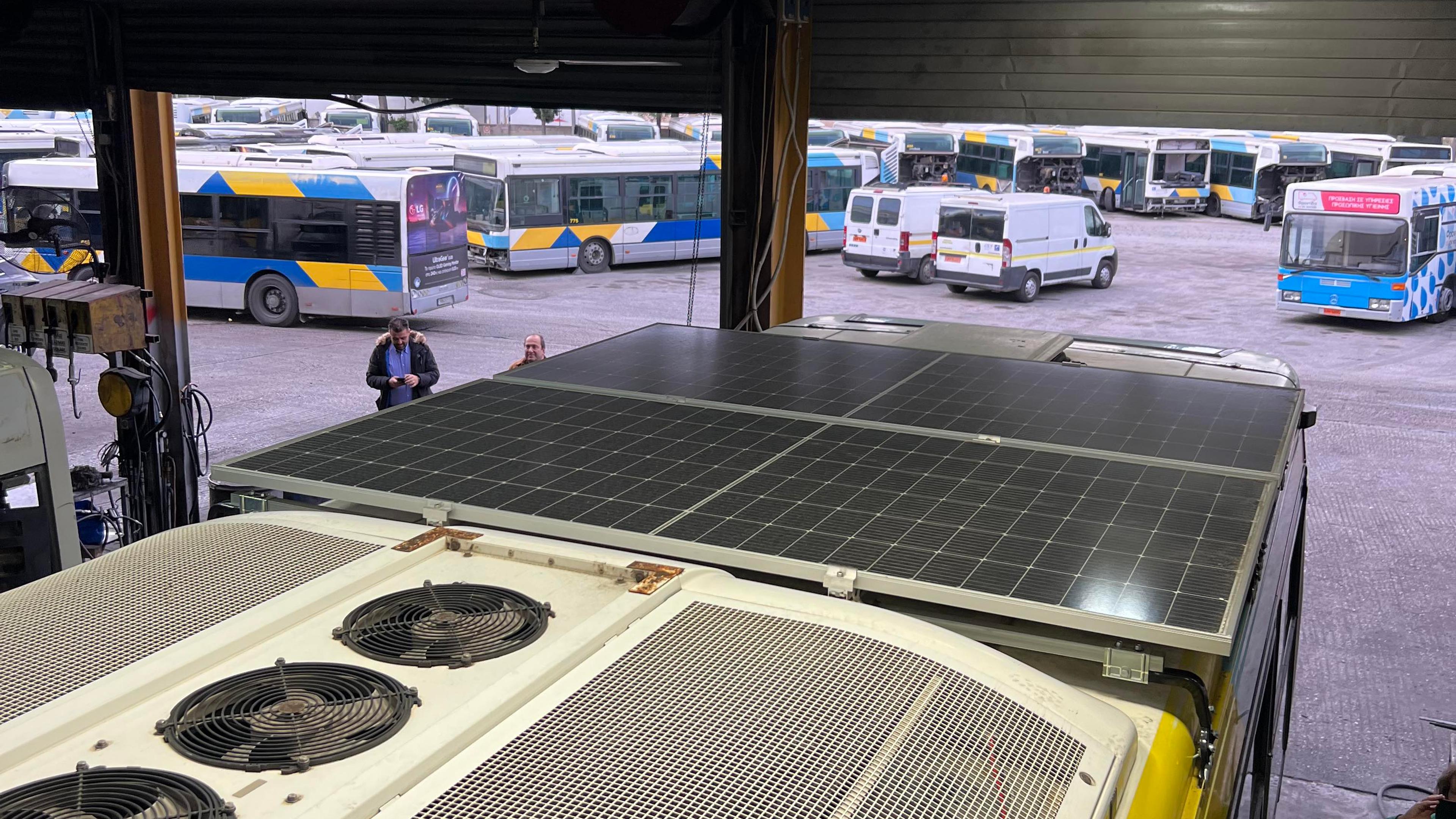 a photo of the rooftop of the bus