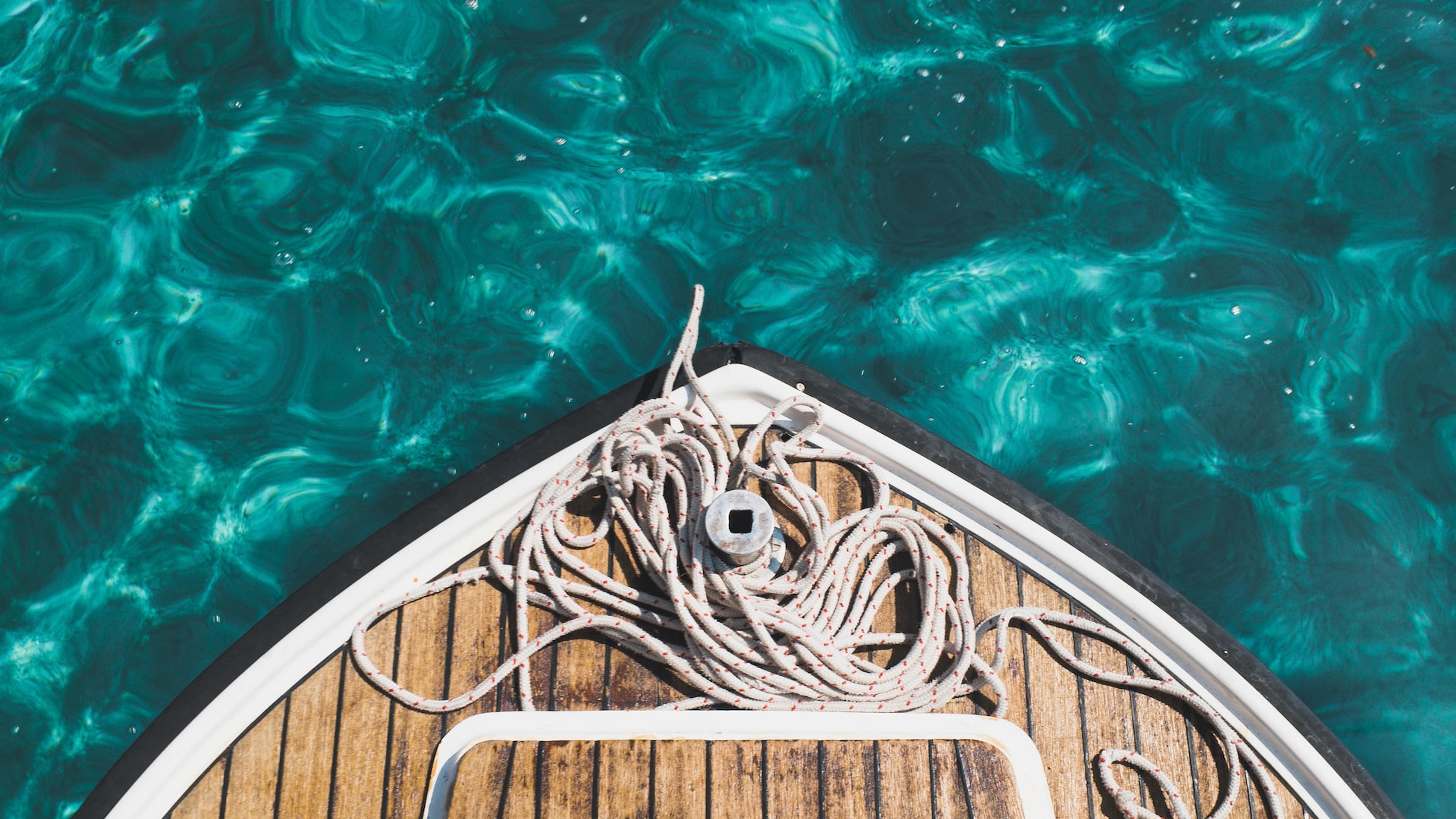 Front of a boat in Croatian sea