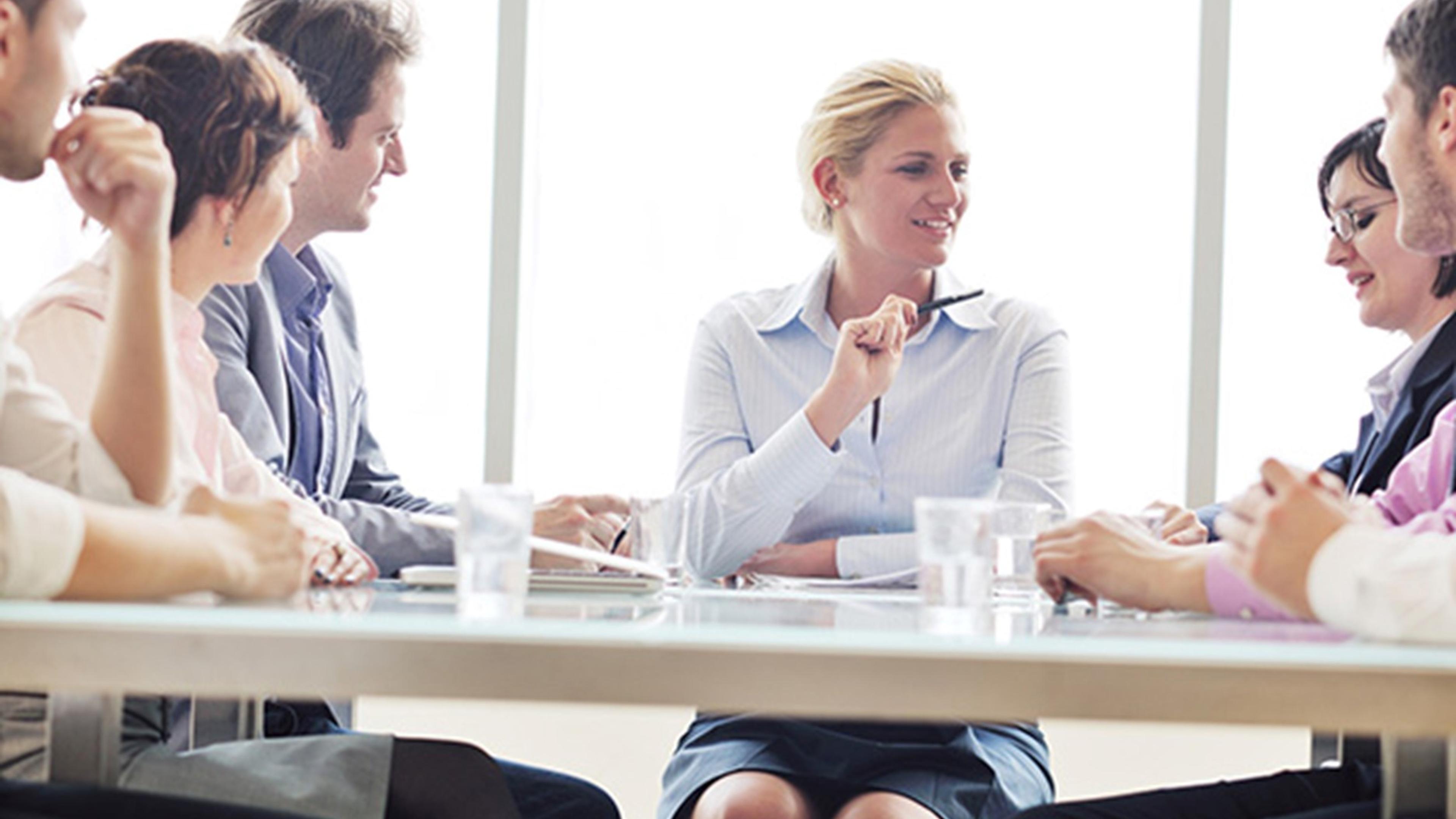 Meeting chaired by a woman