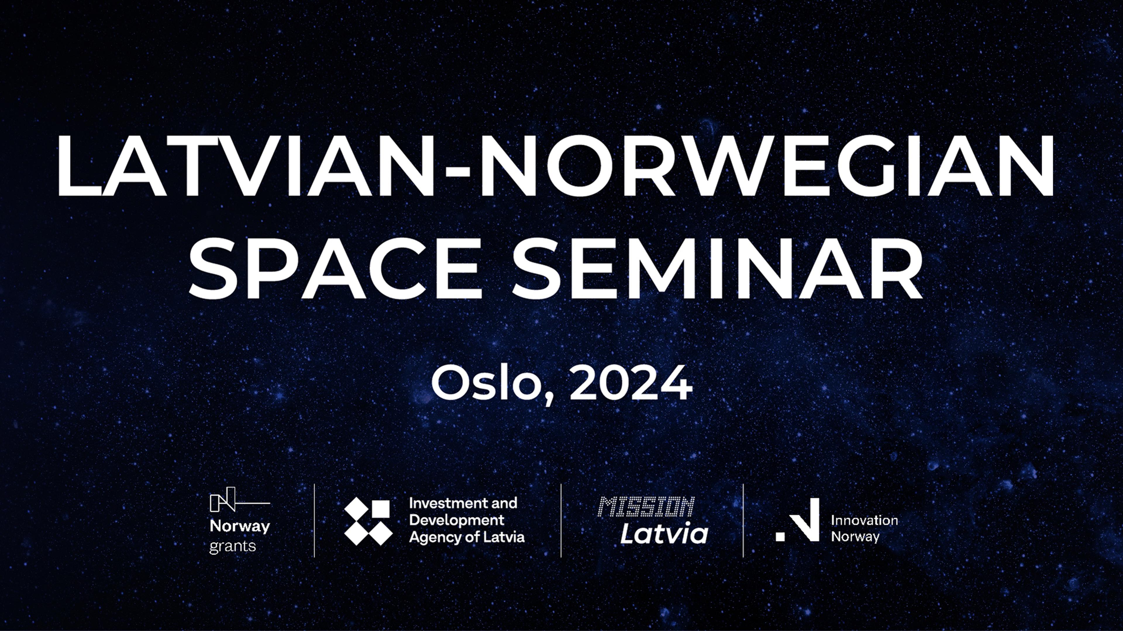 Event banner Latvian-Norwegian Space Seminar