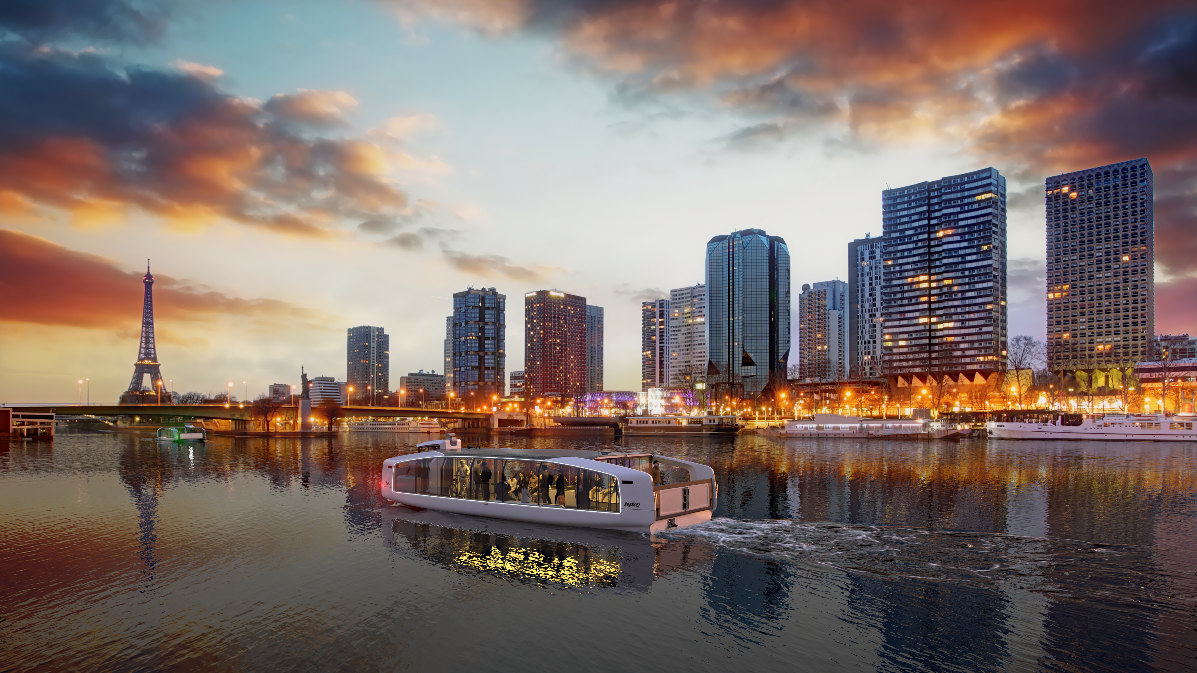 Passenger vessel Hyke in Paris