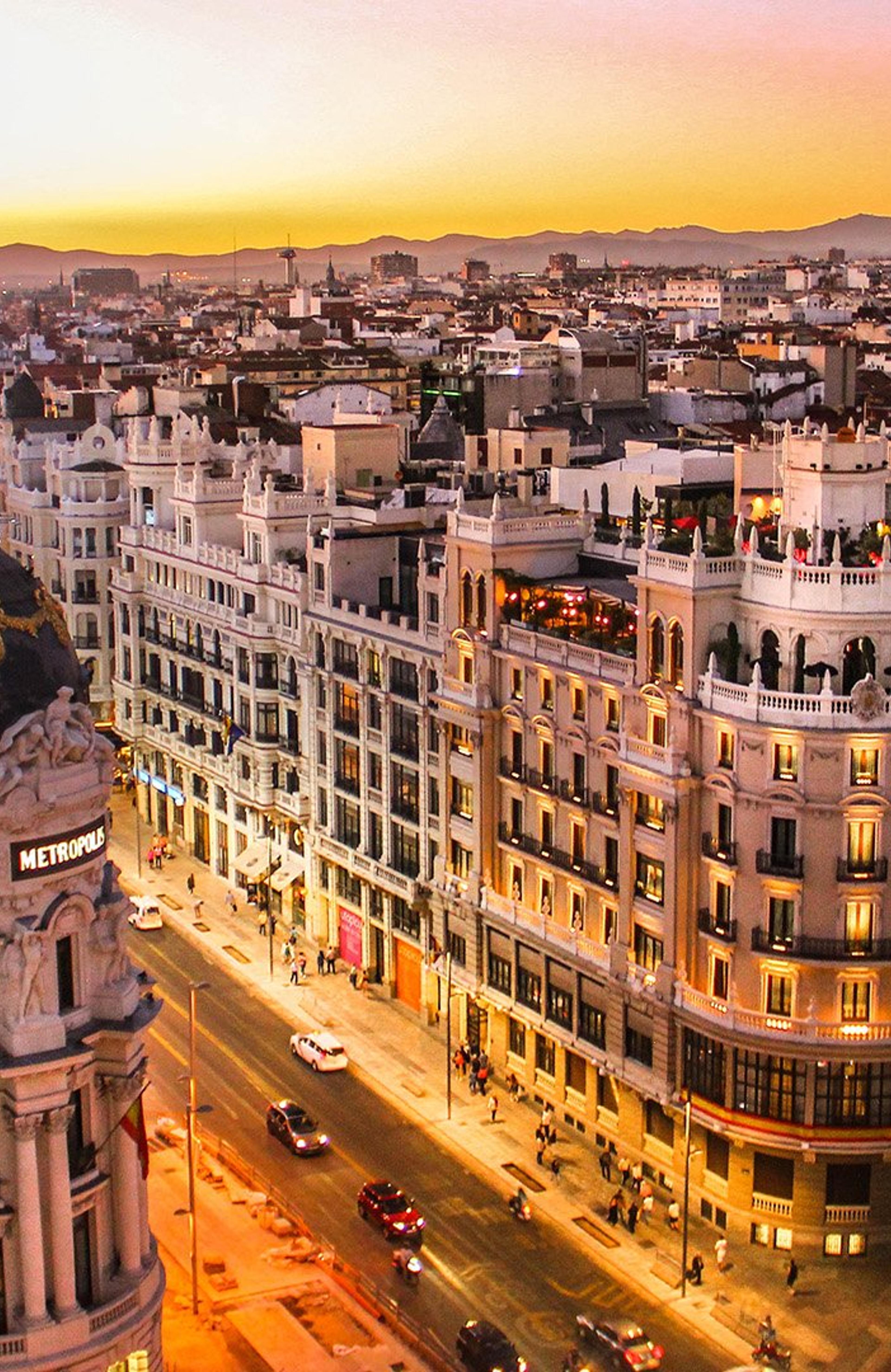 Madrid city from above, Spain