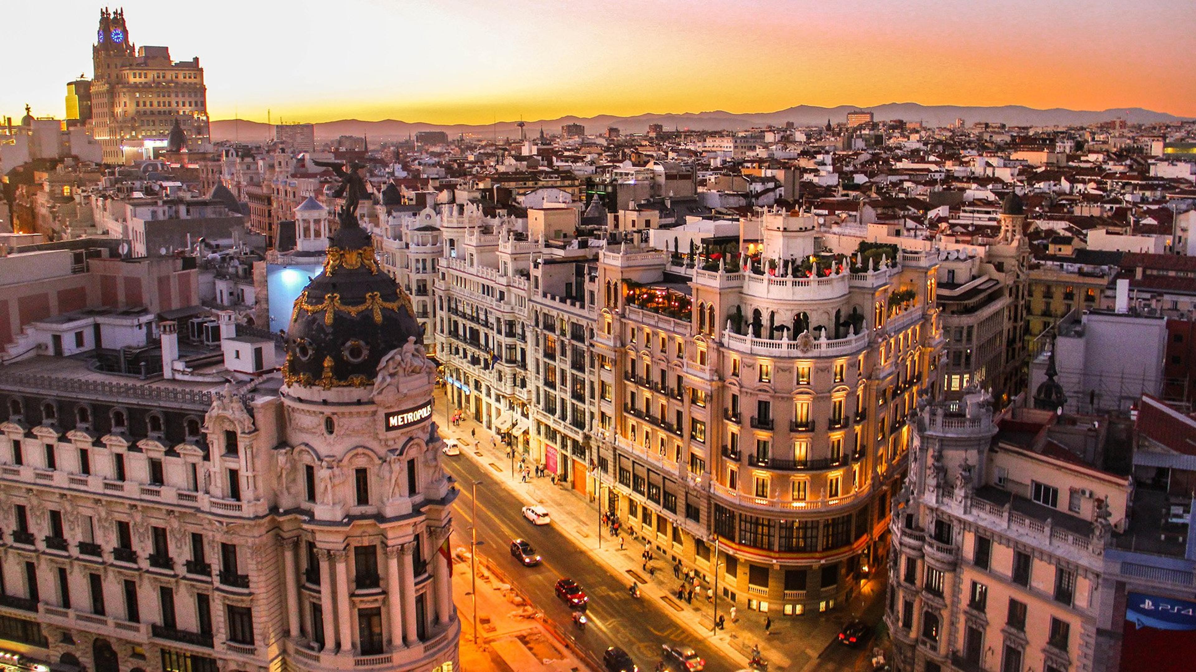 Madrid city from above, Spain