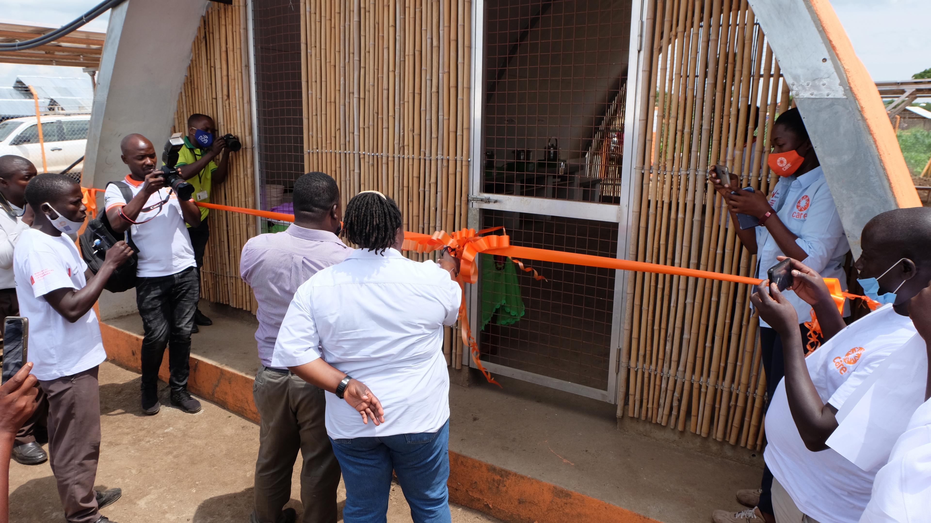 Sustainable refugee camp on its opening day