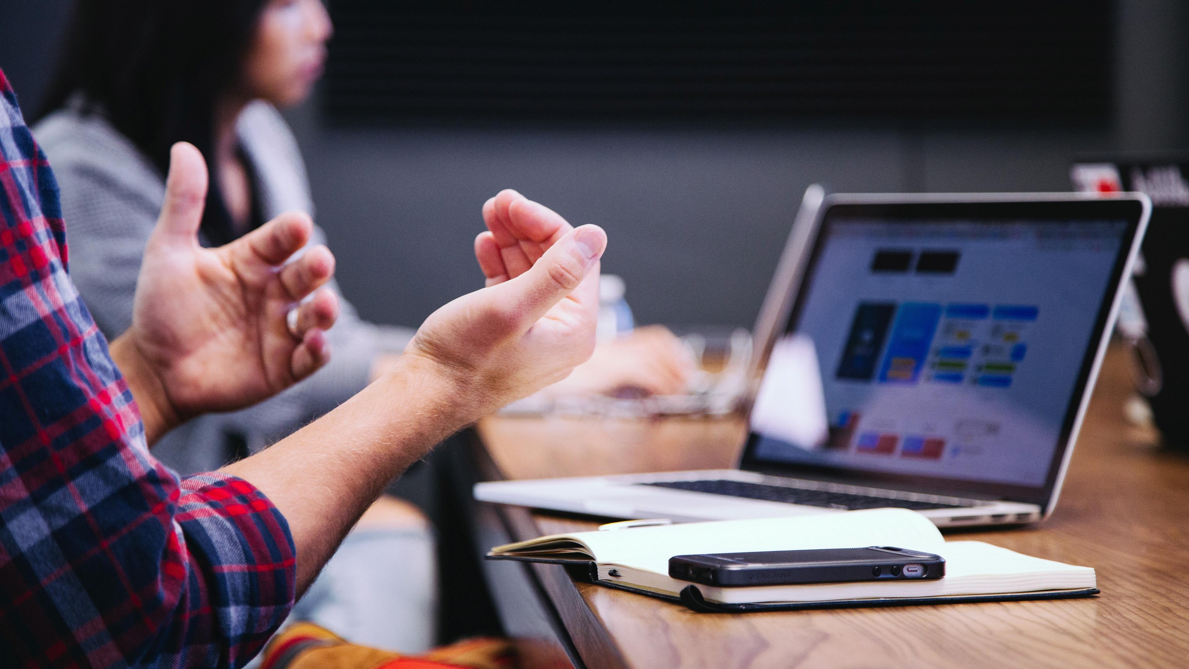 Hands gesticulationg to symbolize communication