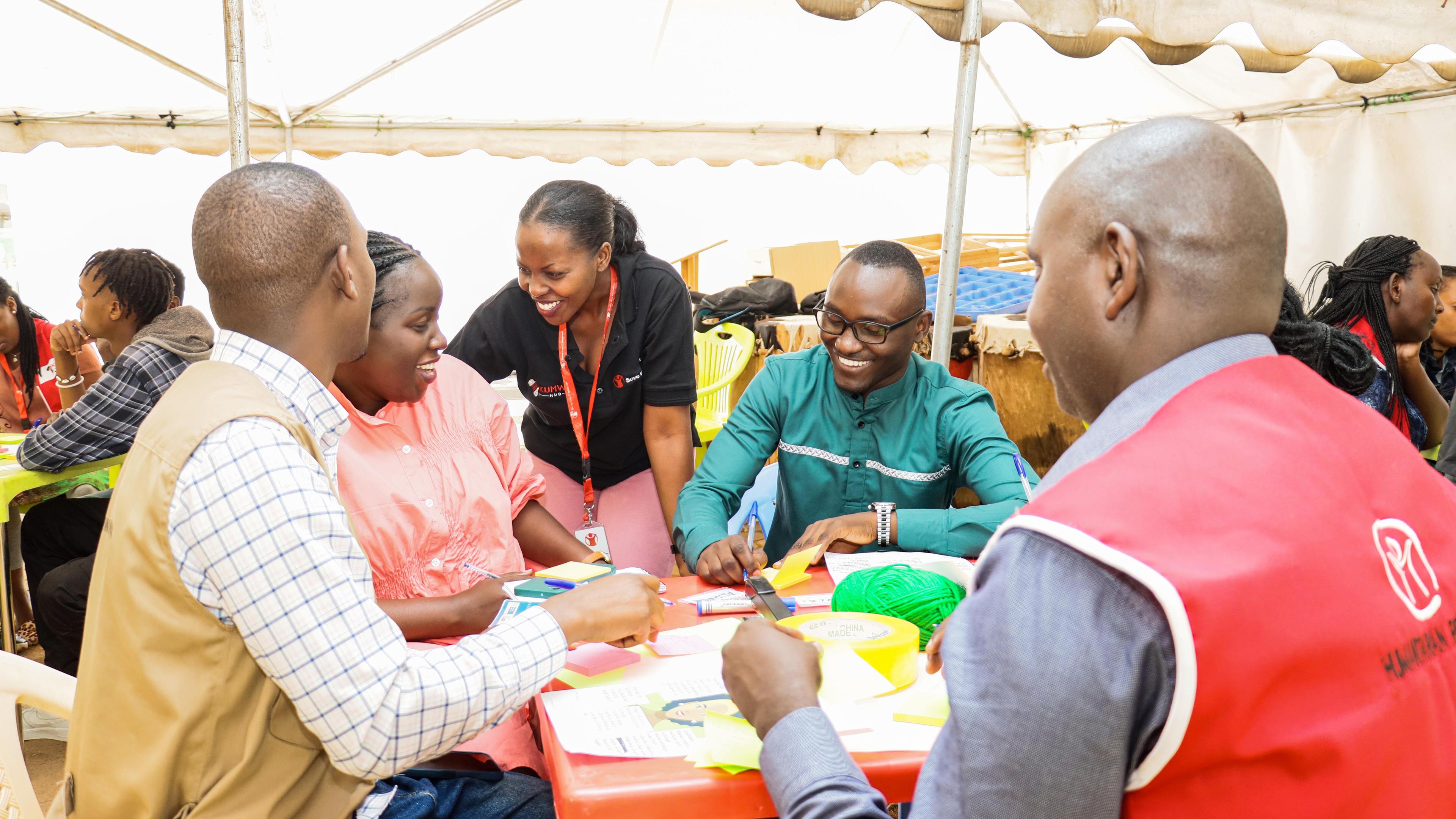 People participating in a workshop
