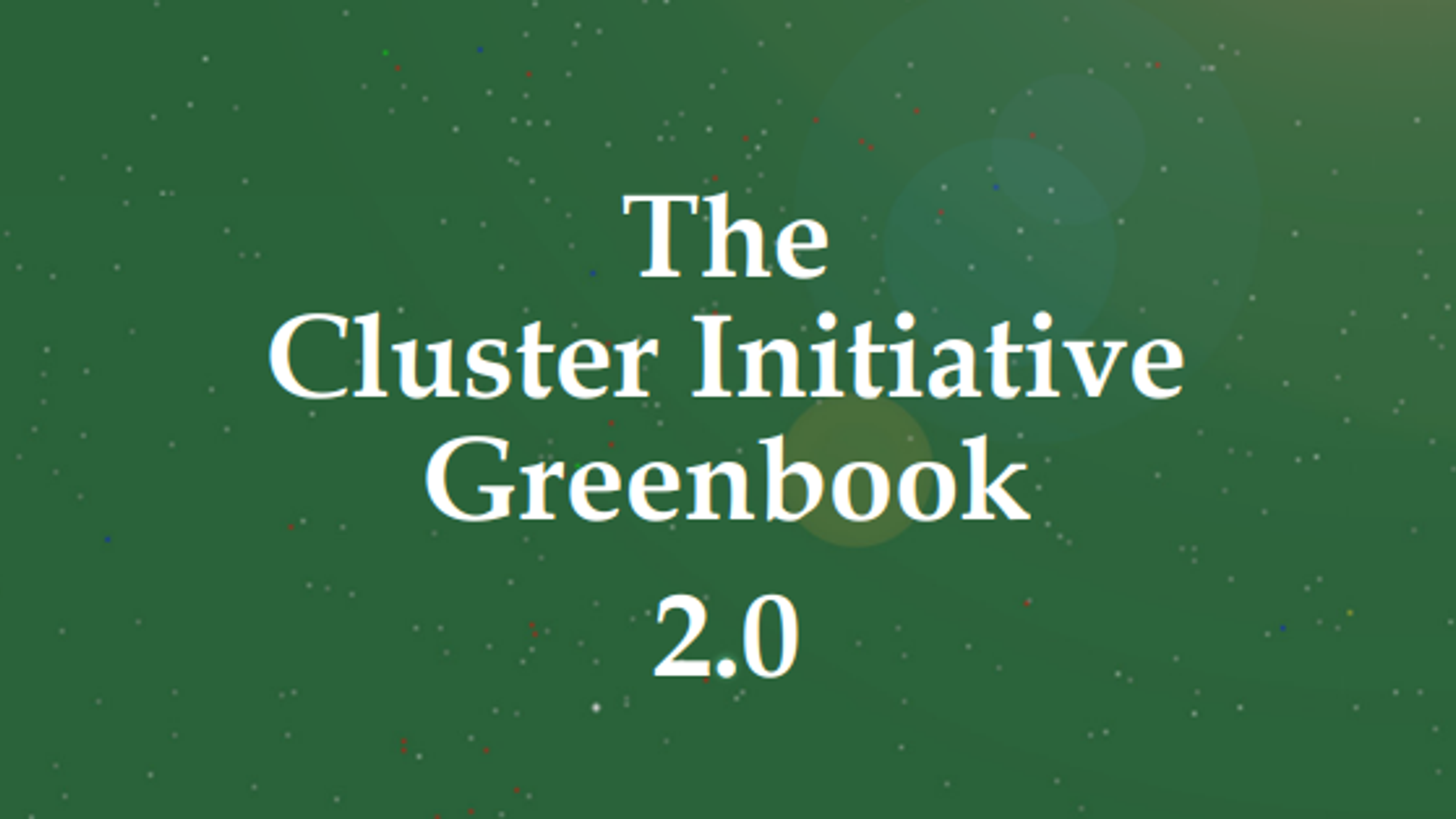 Forsiden til The Cluster Initiave Greenbook 2.0