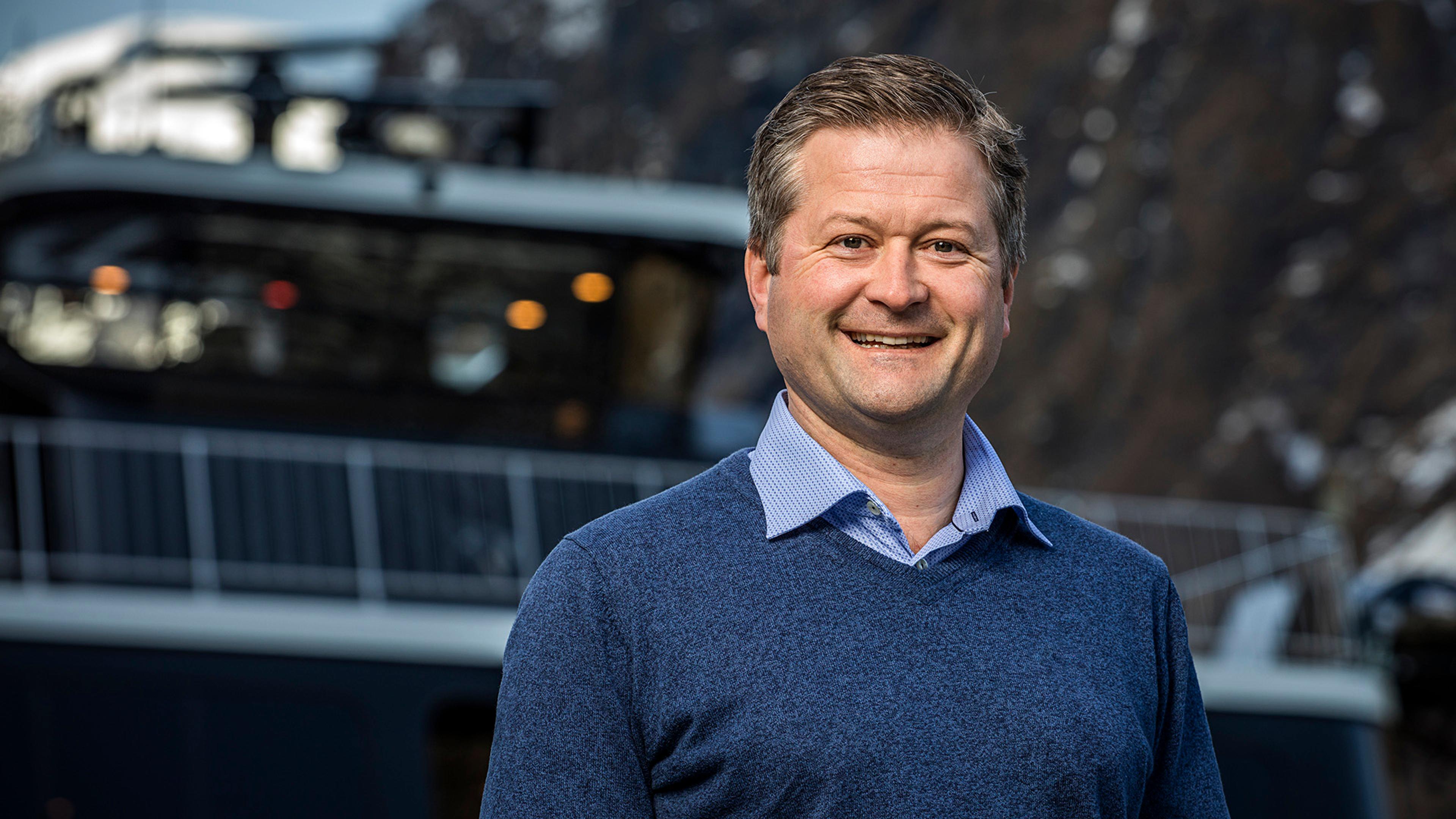 Lars Endre Gimmestad, viseadministrerende direktør i skipsverftet Brødrene Aa i Hyen