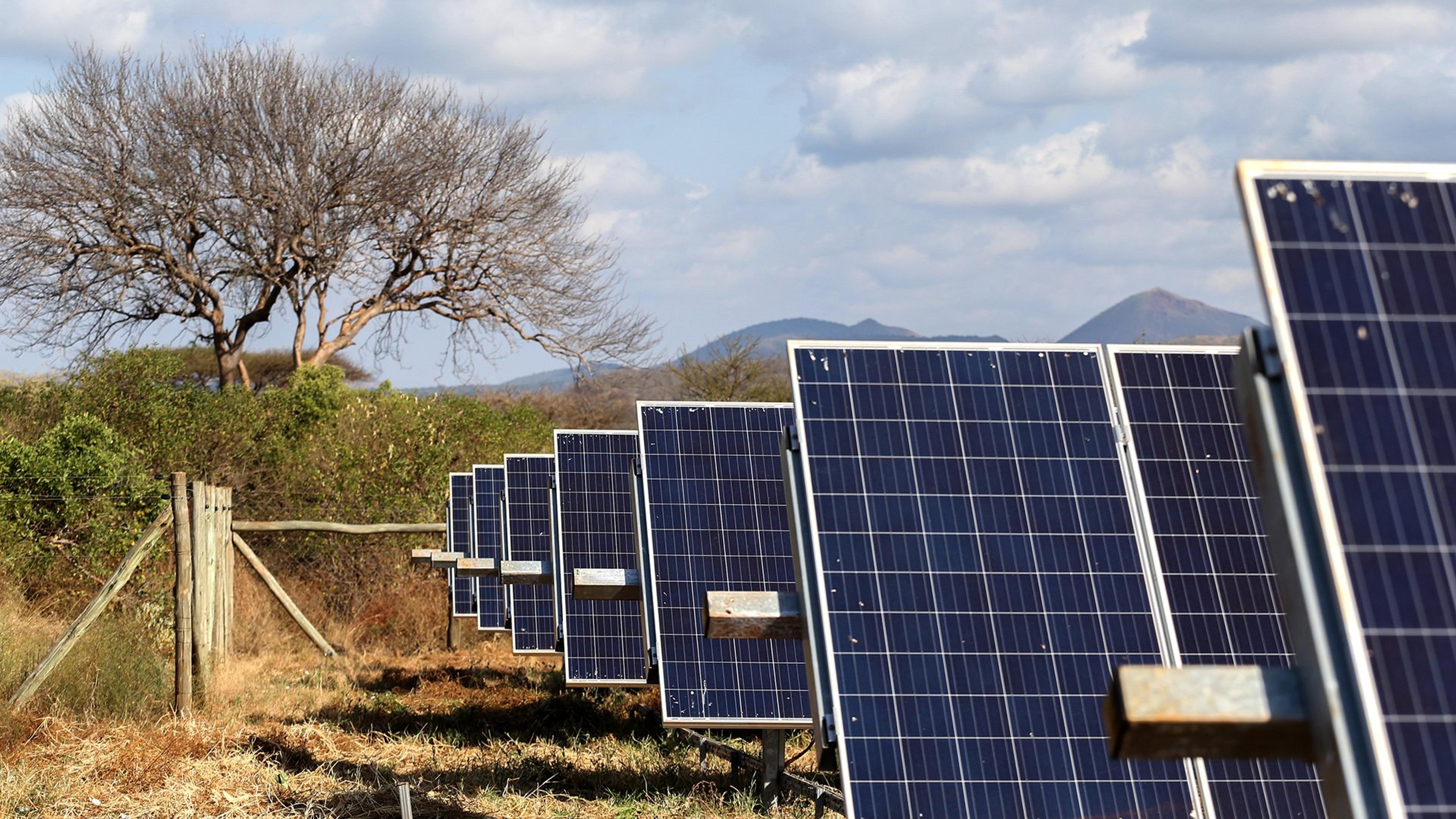 Solcellepanel i Kenya