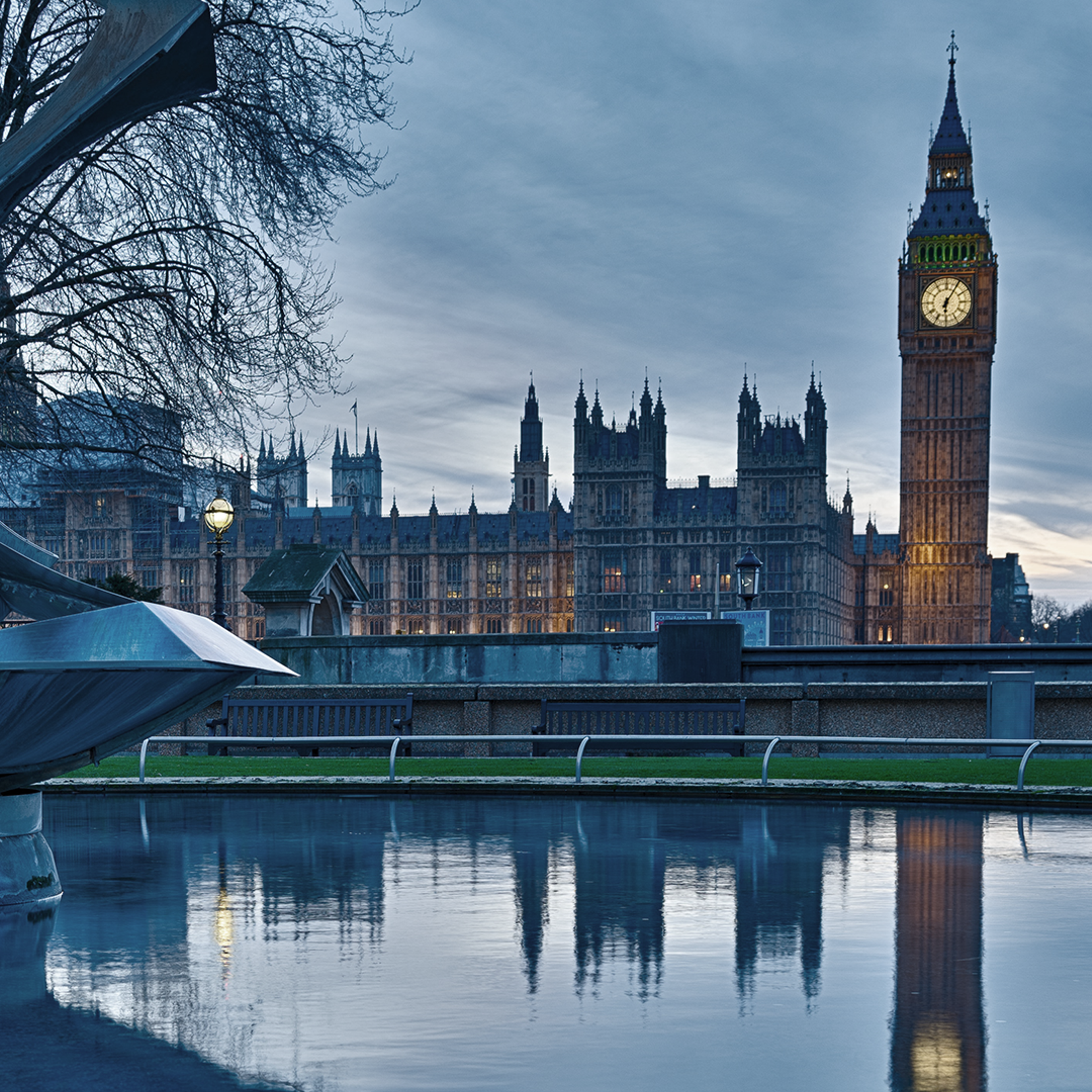 deler av London Eye og Big Ben