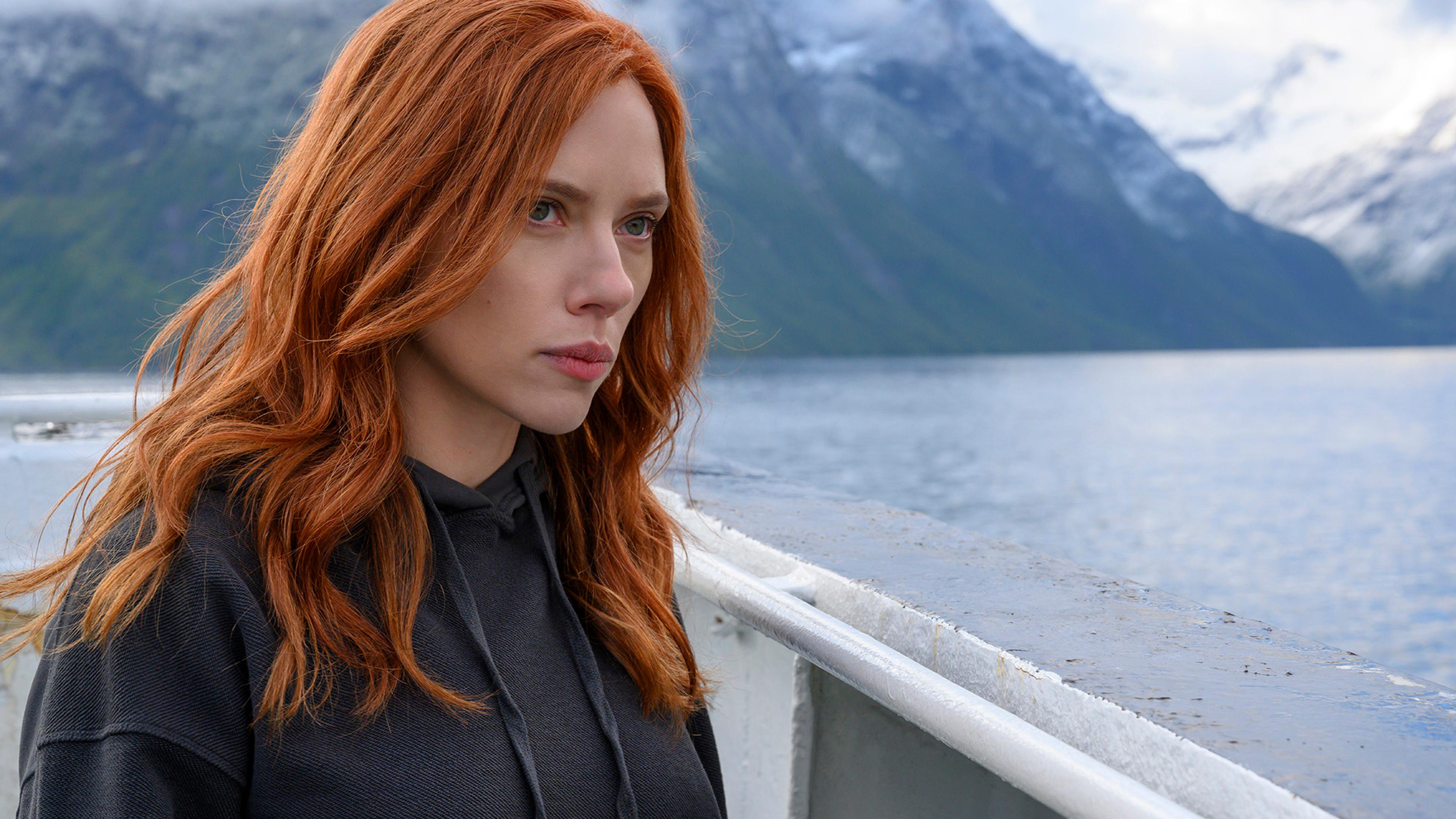 Stillbilde av  Scarlett Johansson fra Black Widow ble spilt inn i Norge våren 2019.