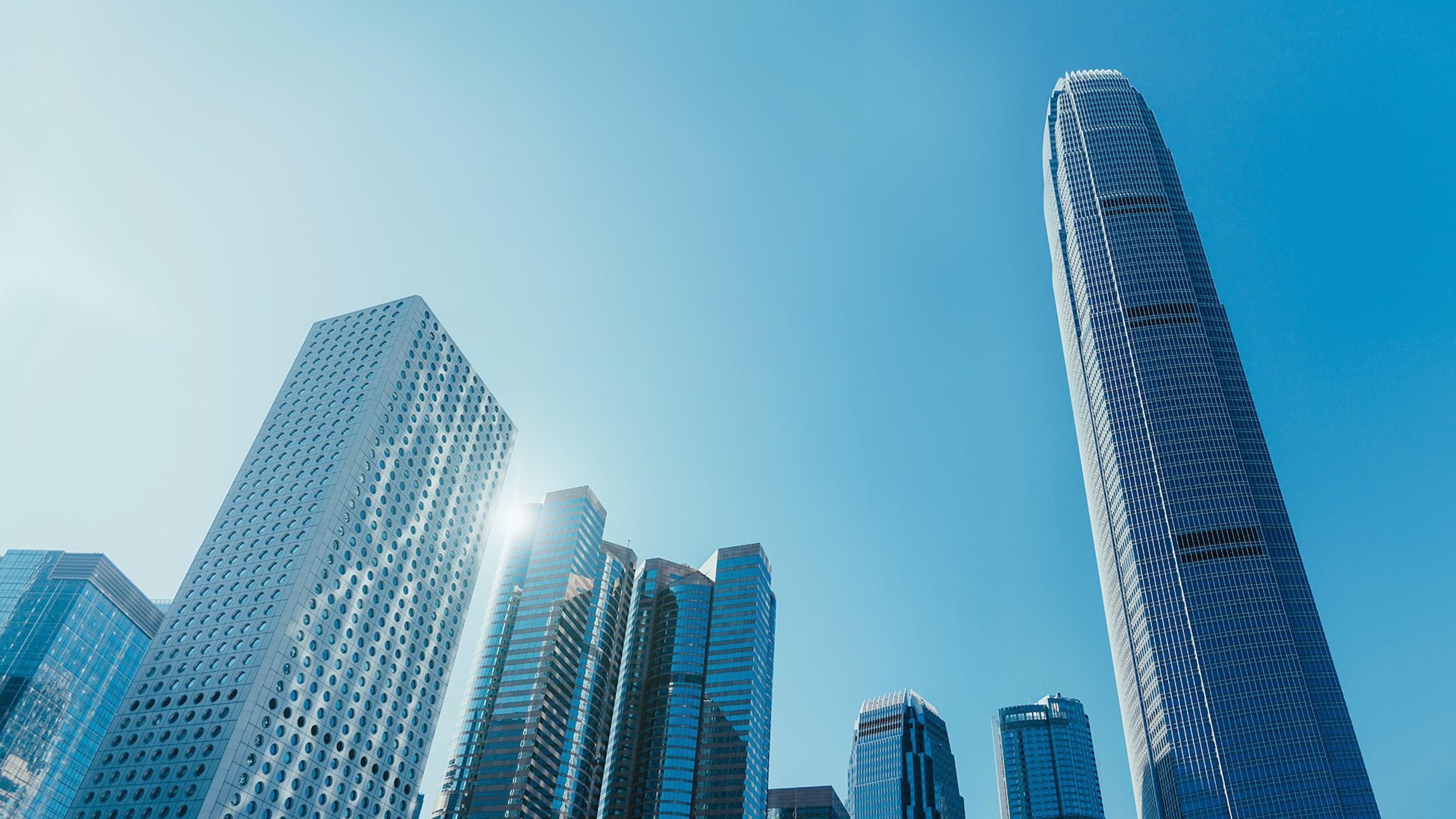 Skyscrapers from below