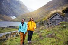 Hiking by the Hjørundfjord