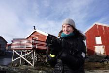Freelance journalist and photographer Katrine Sørgård (based in Oslo) on the Træna islands.