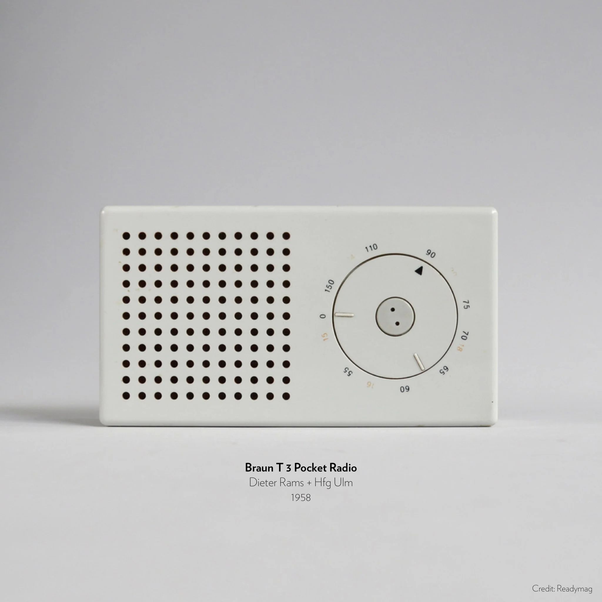 The Braun Pocket Radio which eventually inspired the form of the iPod