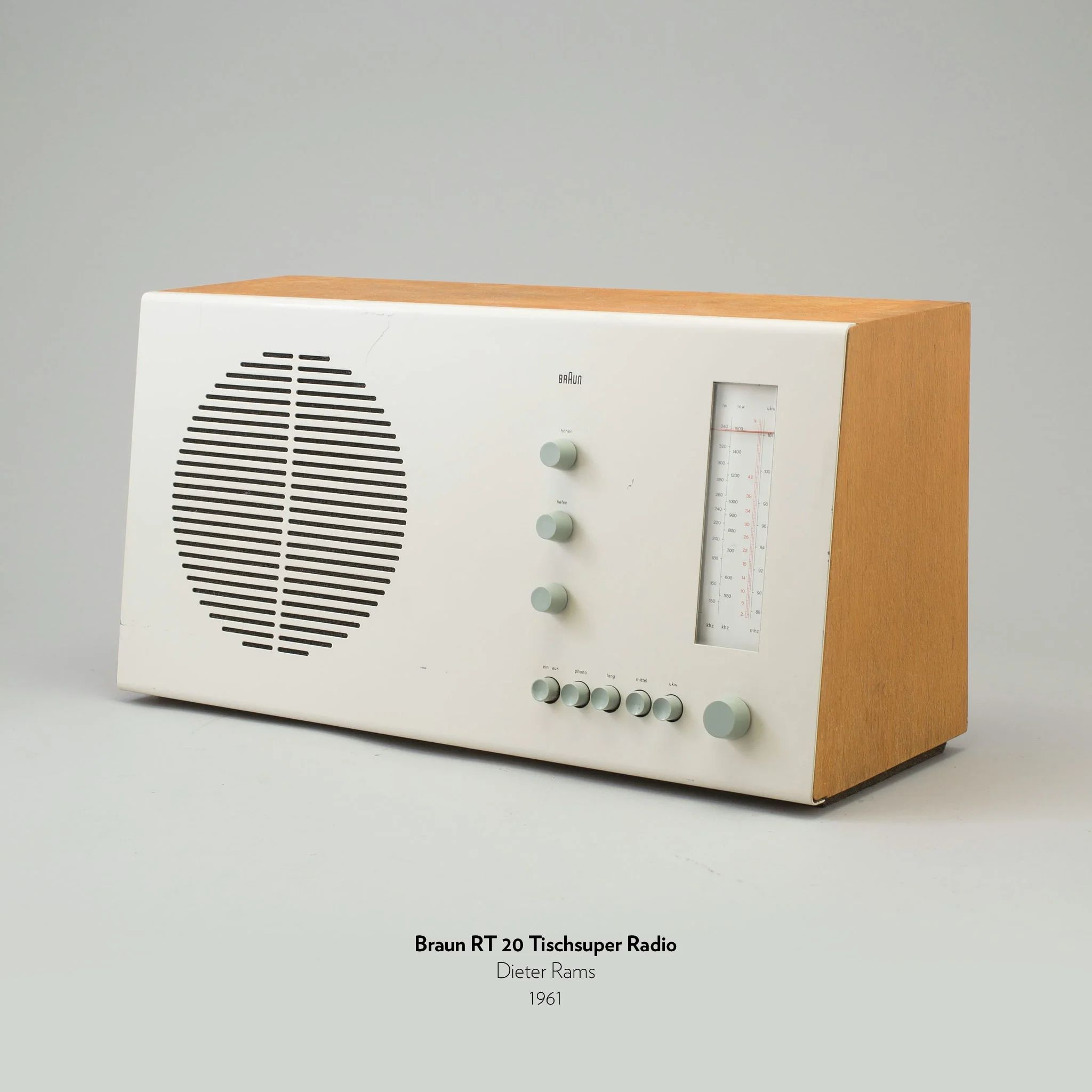 The RT-20 radio for Braun, designed by Dieter Rams