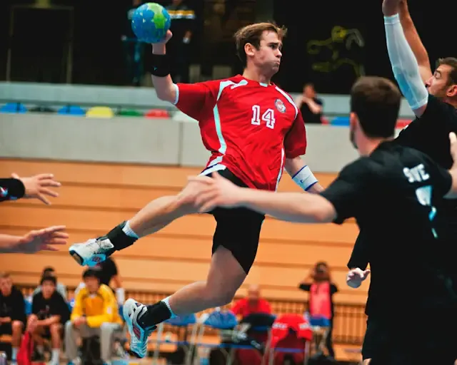 Jugador de Handball compitiendo