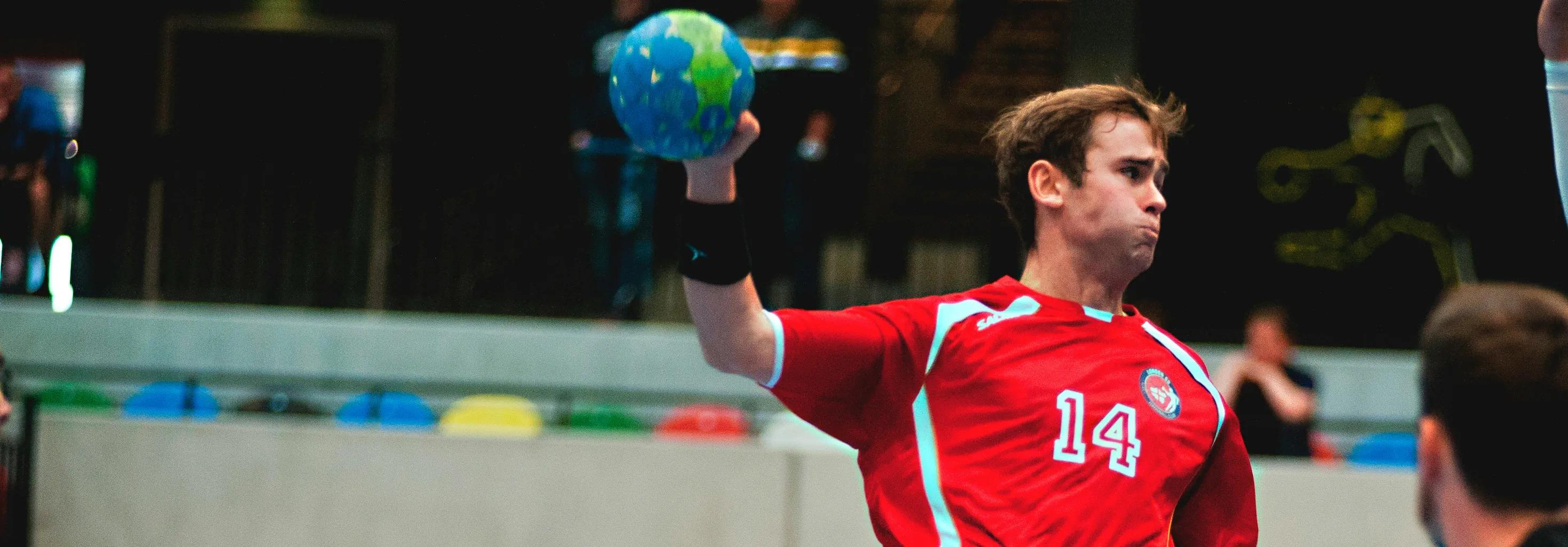 Jugador de Handball compitiendo