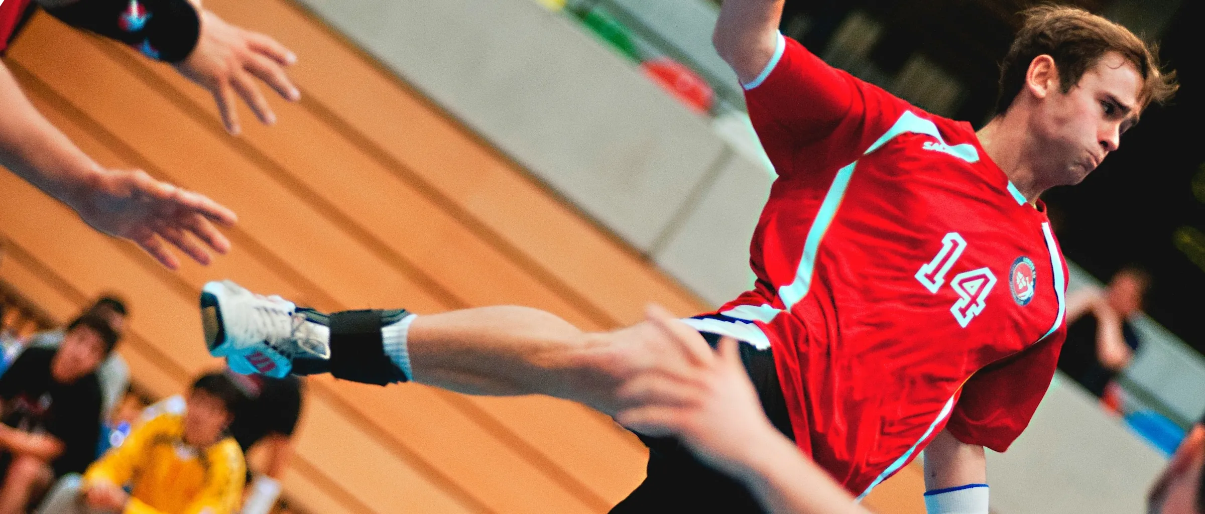 Jugador de Handball compitiendo