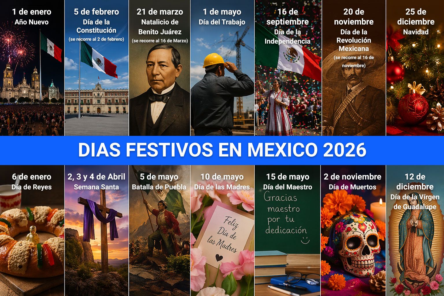 Días festivos en México en 2026