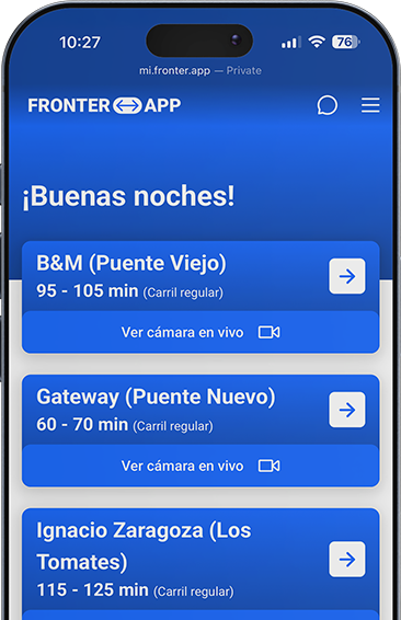 Cruza más rápido, con menos estrés.