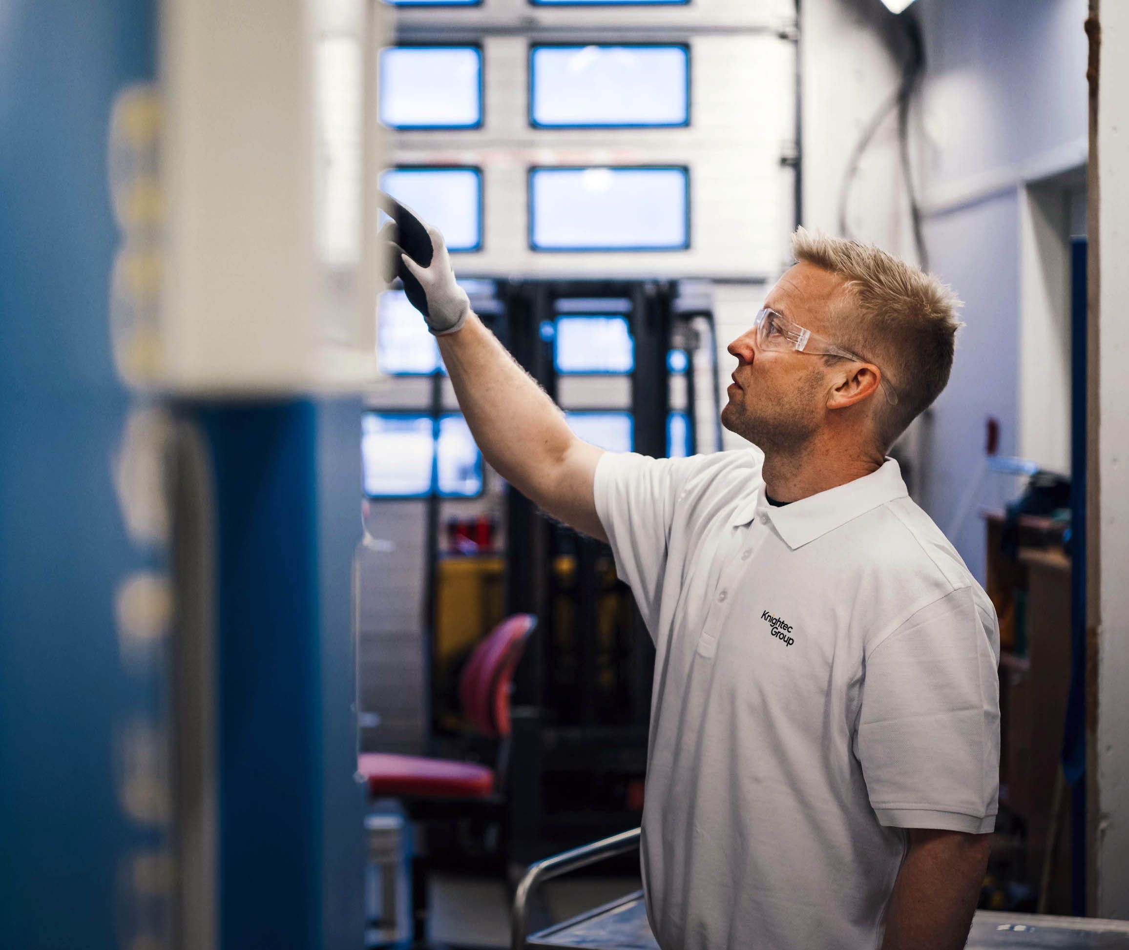 Man working in a mechanical workshop