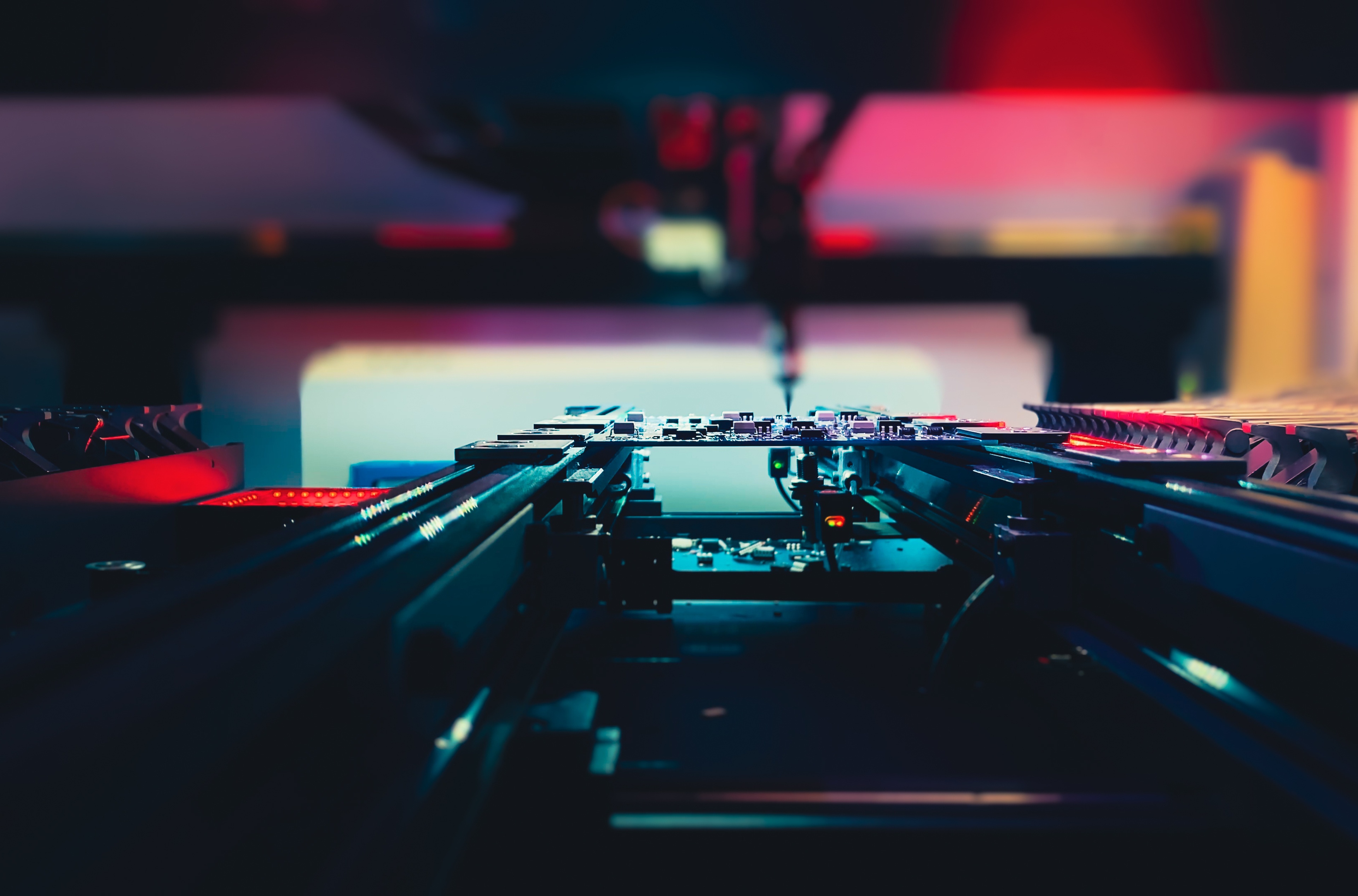 A machine making a PCB board