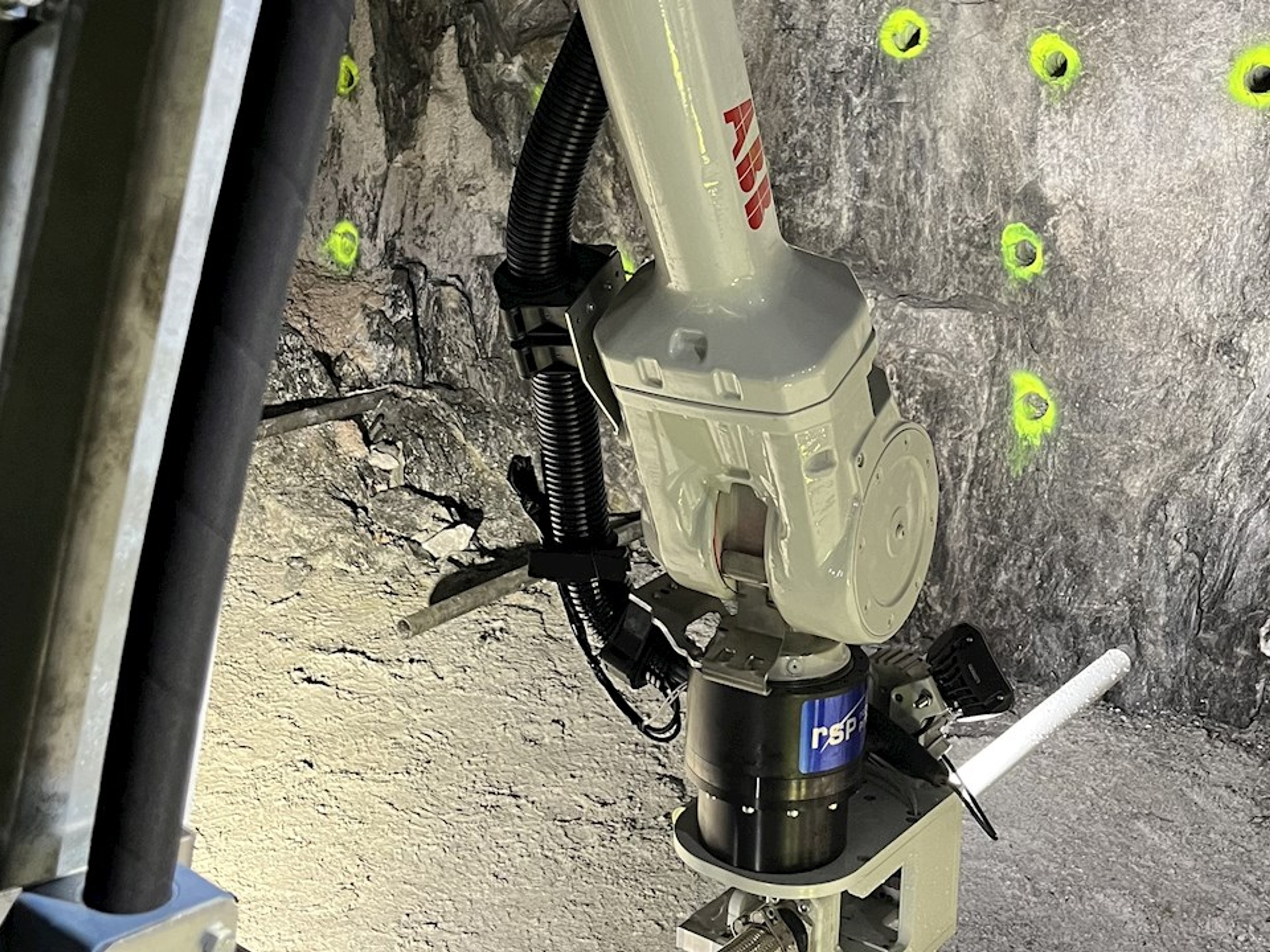 A mining truck in a dark mine