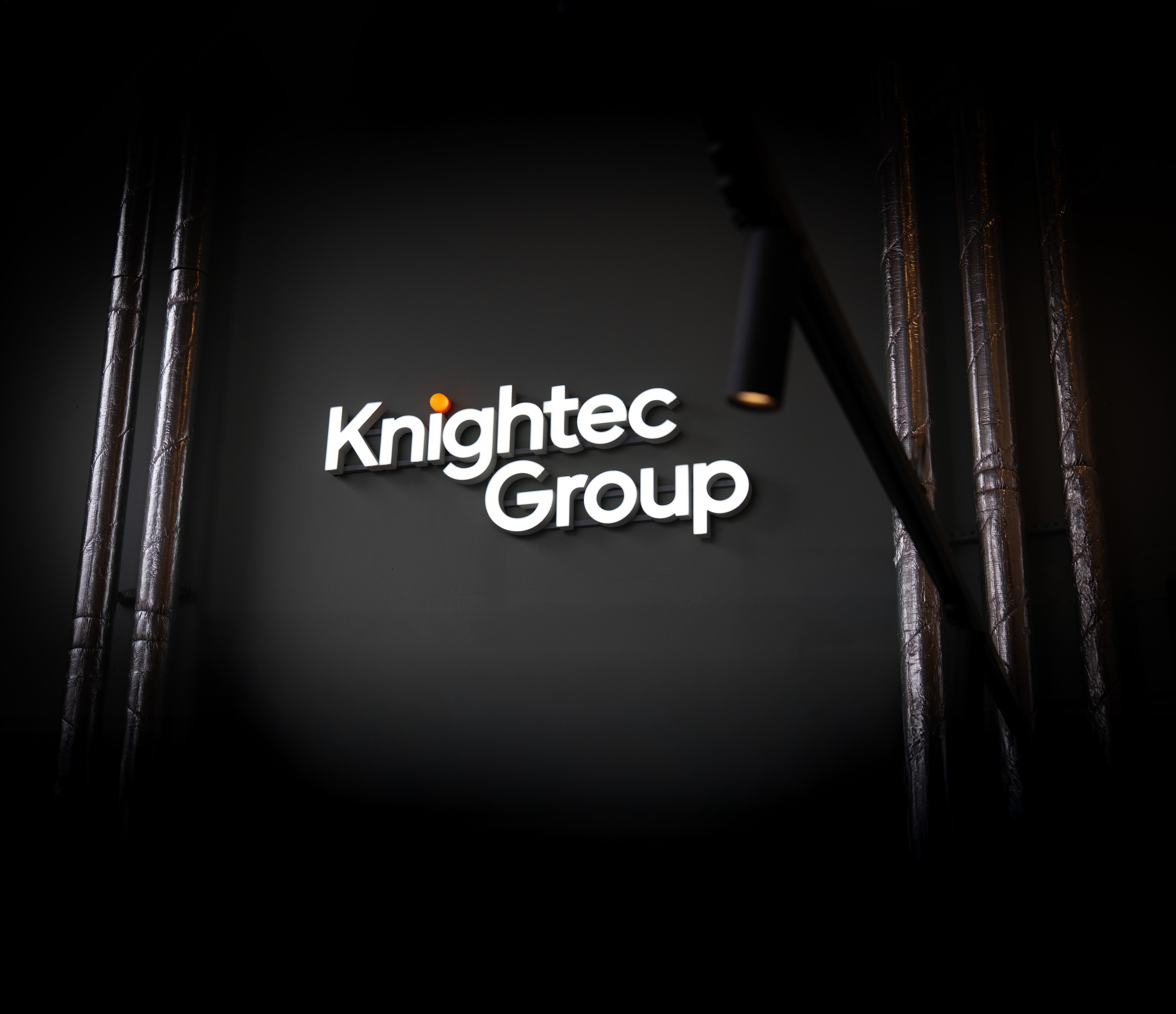 Knightec Group sign on a wall